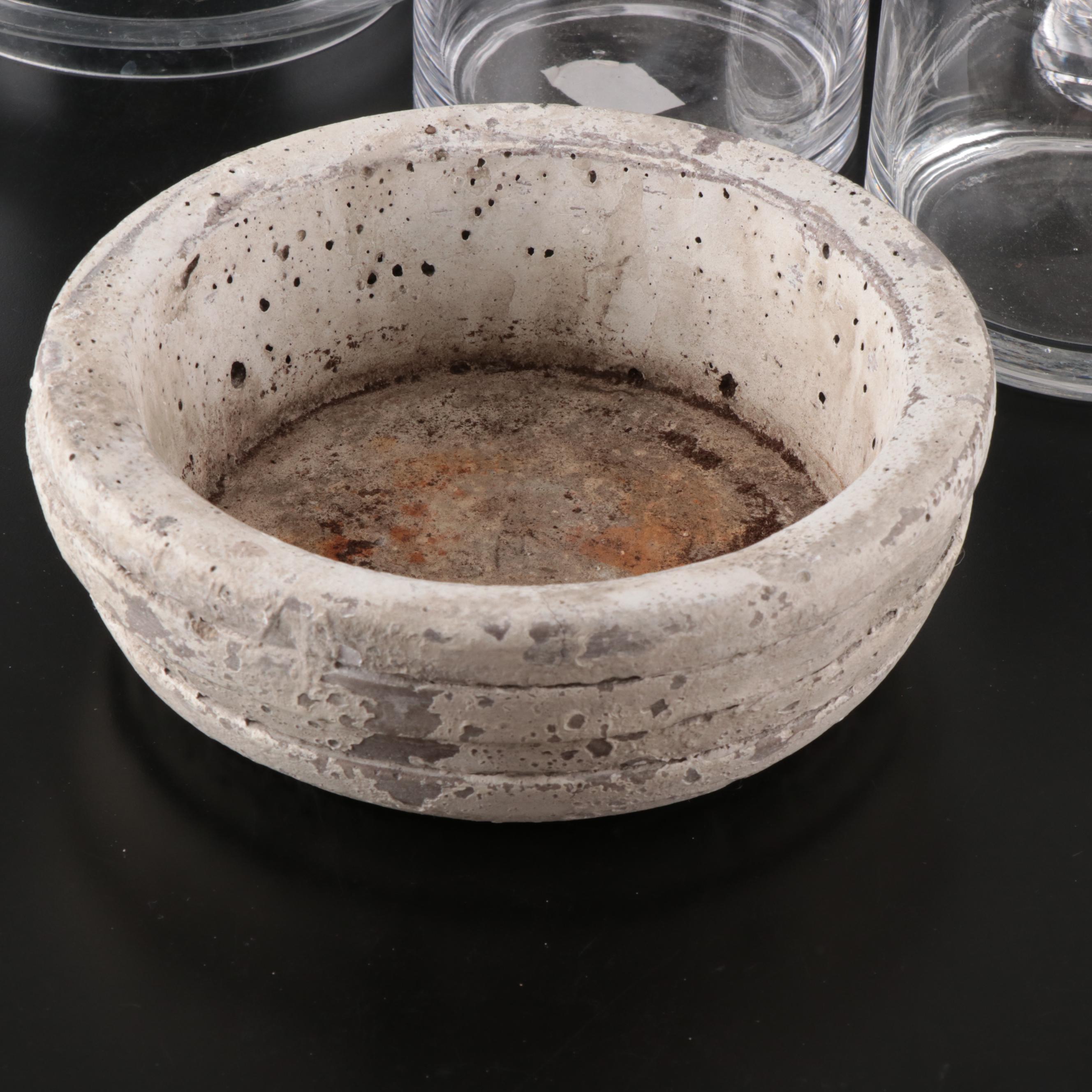 Turkish Denizli  Crystal Cylinder and Other Vases