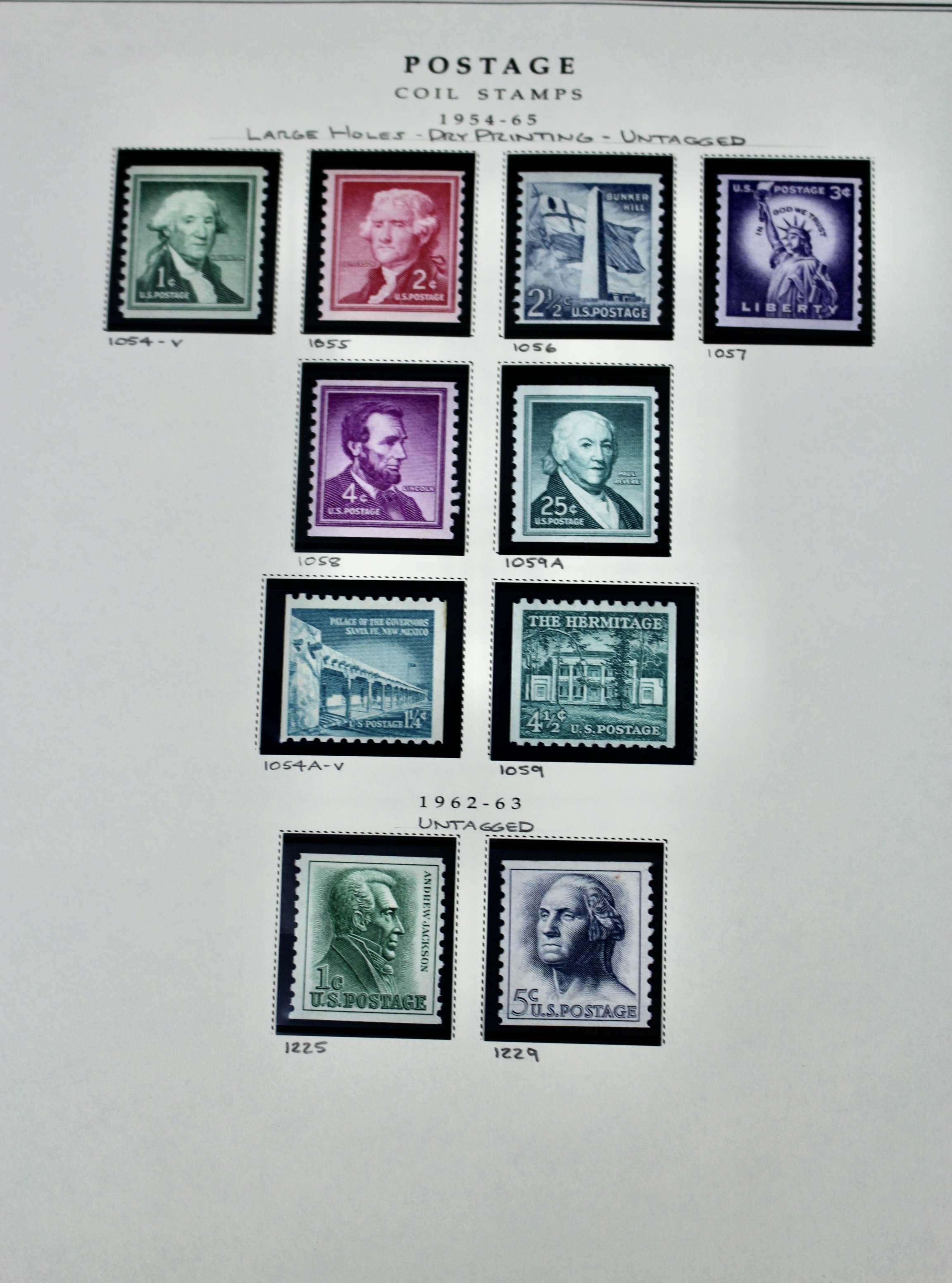 U.S. Postage Stamp Collection, Mint and Used, 1922 to 1968
