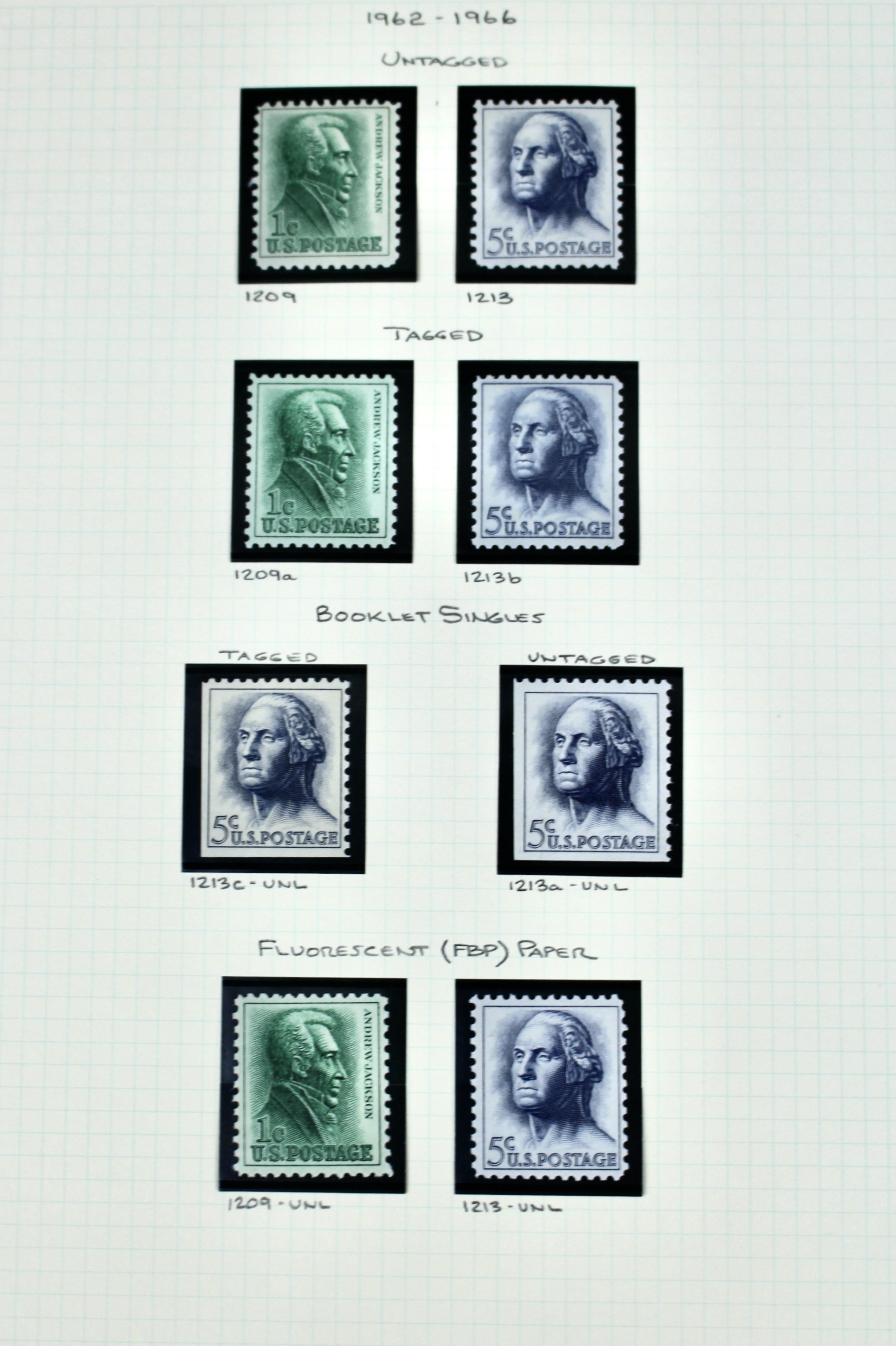 U.S. Postage Stamp Collection, Mint and Used, 1922 to 1968