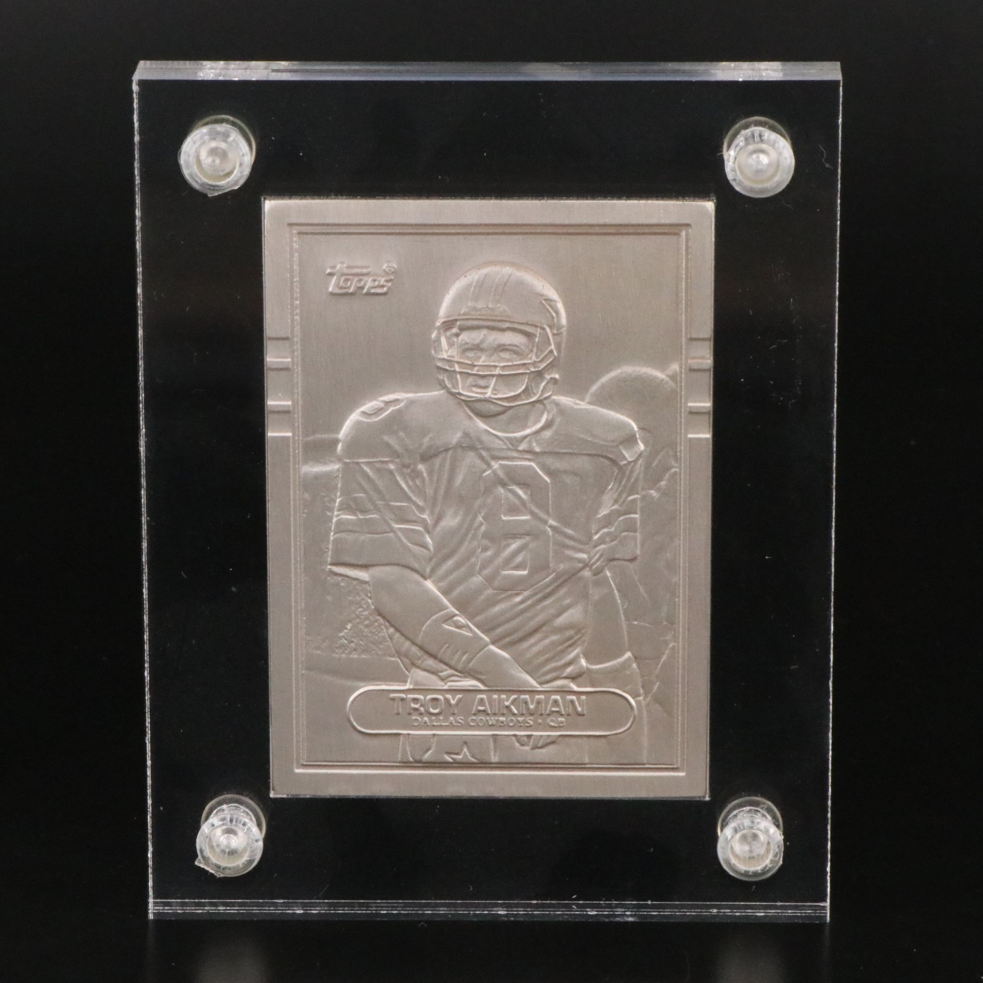 The Highland Mint Troy Aikman Limited Edition Silver Football Card