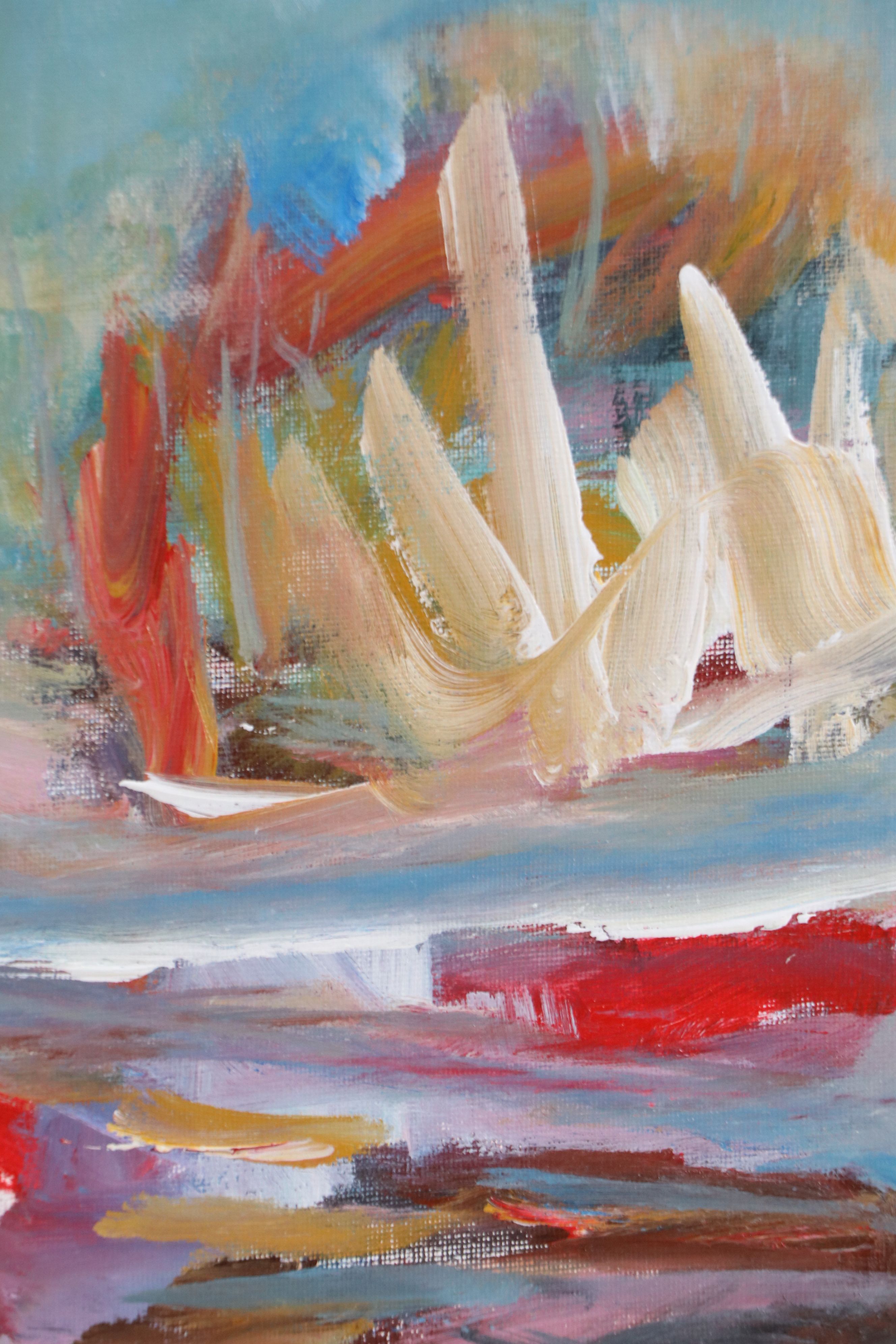 Saul Gefen Abstract Expressionist Acrylic Painting, 2025