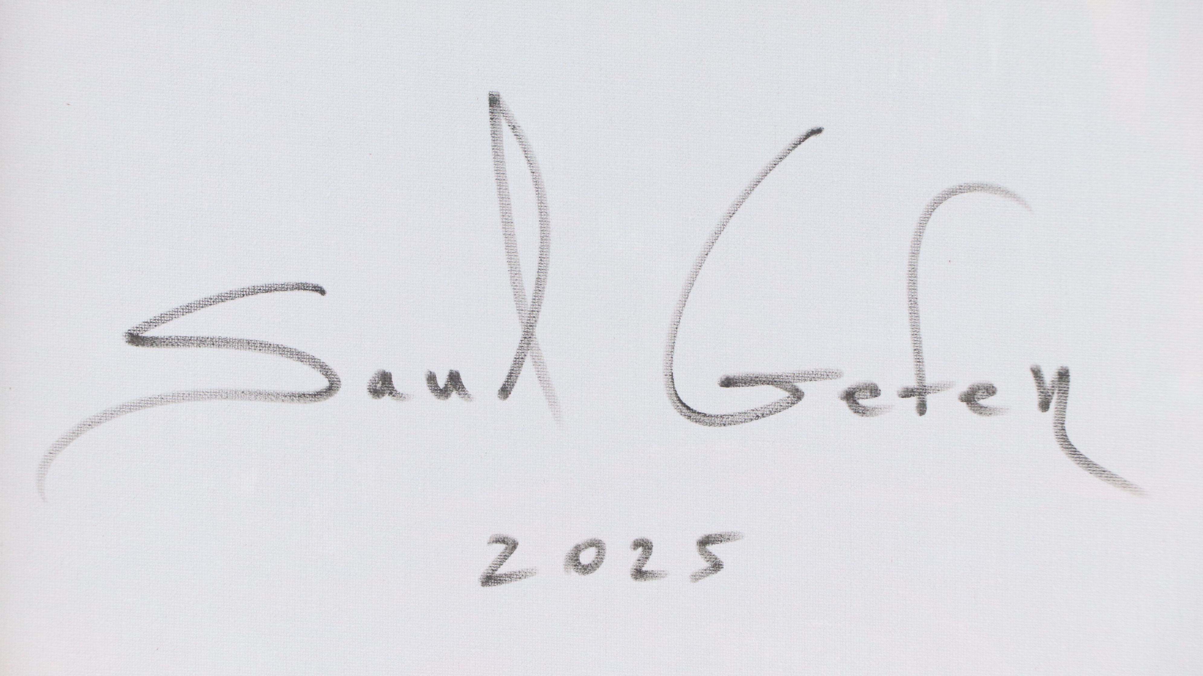 Saul Gefen Abstract Expressionist Acrylic Painting, 2025