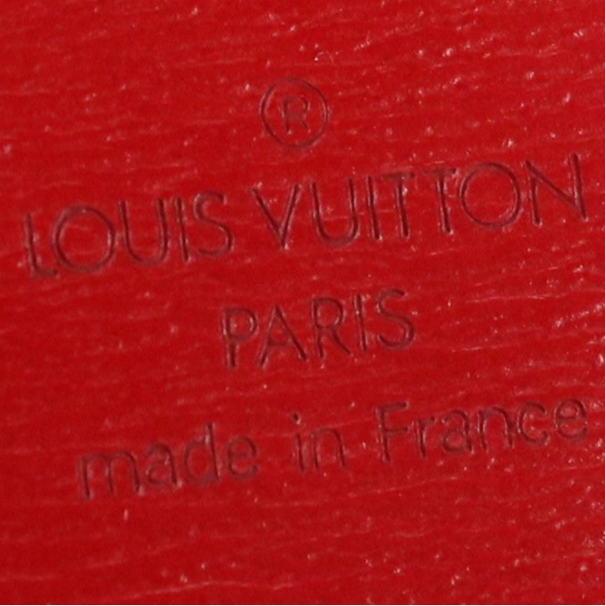 Louis Vuitton Cluny Shoulder Bag in Castilian Red Epi and Smooth Leather