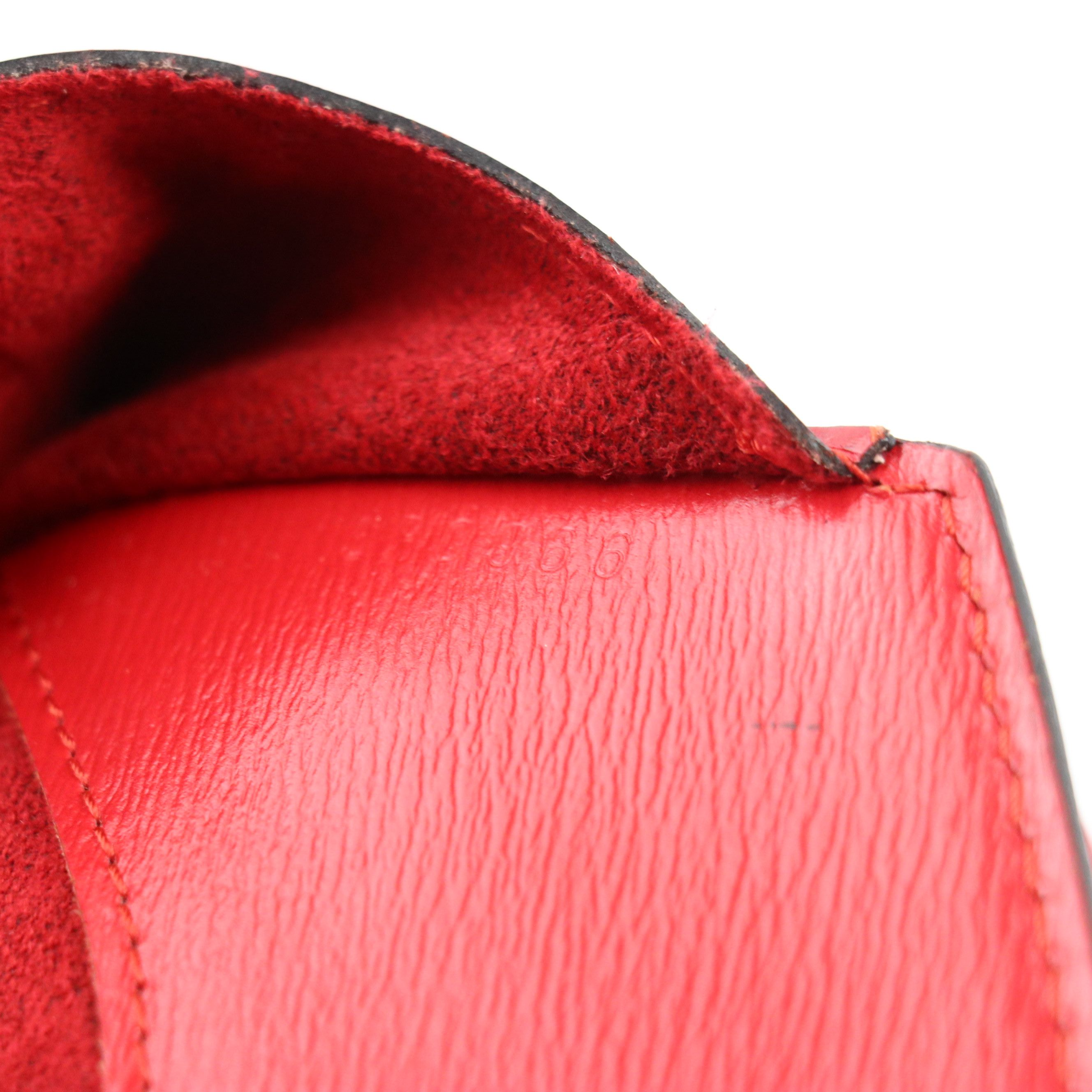 Louis Vuitton Cluny Shoulder Bag in Castilian Red Epi and Smooth Leather
