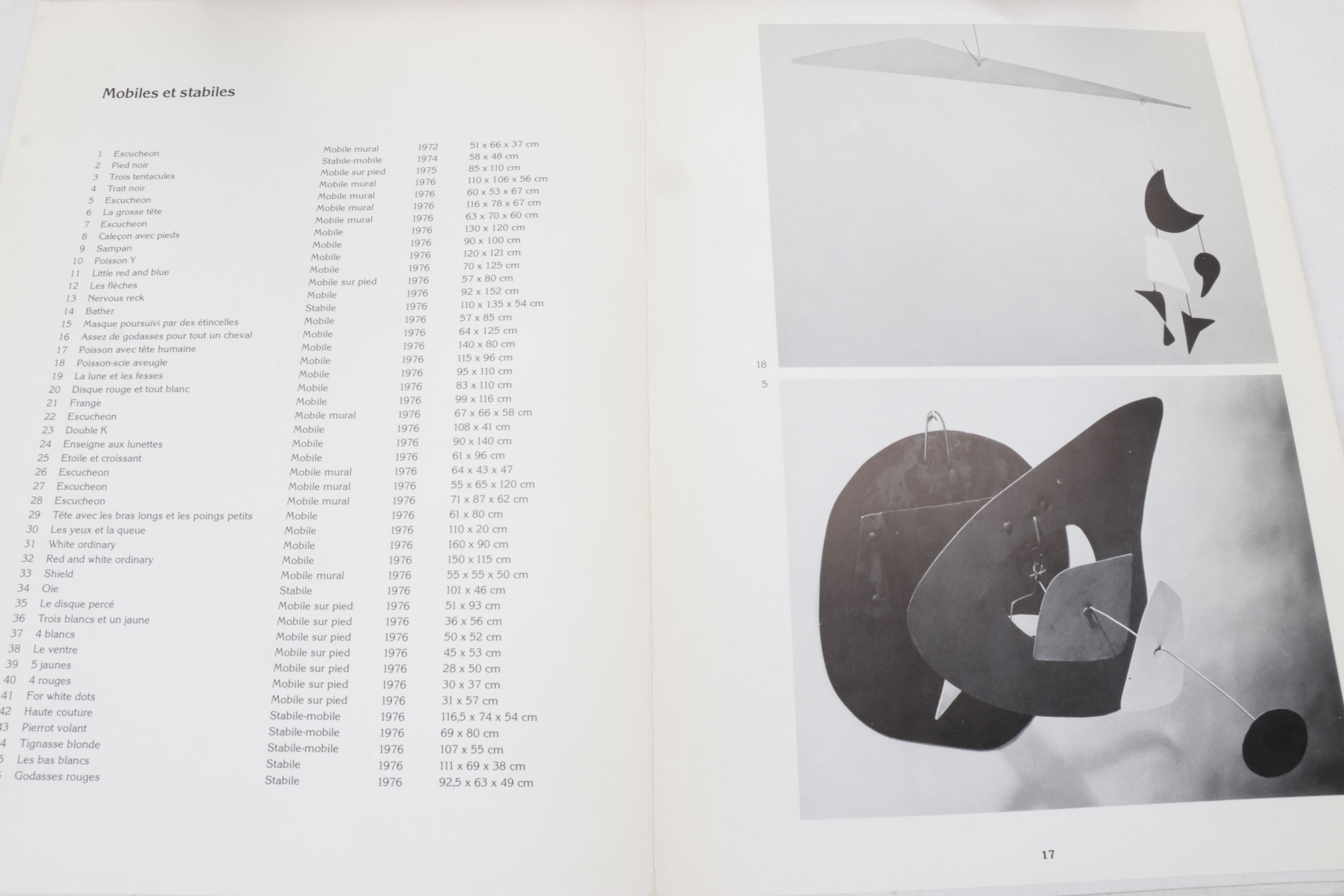 Alexander Calder Lithograph Left Side Cover for "Derrière le Miroir #221", 1976