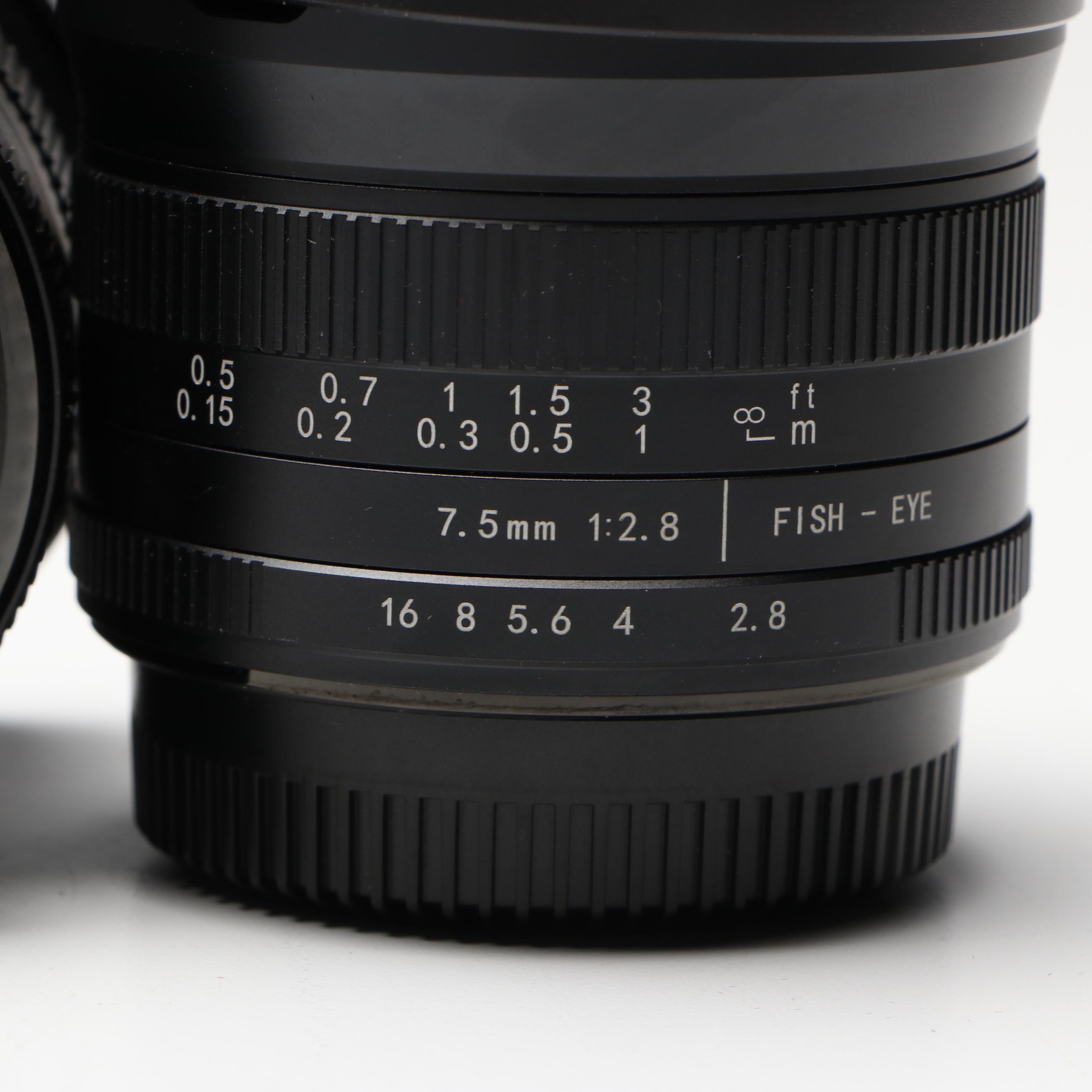 Pair of 7Artisans 7.5mm f/2.8 Fish-Eye Lenses