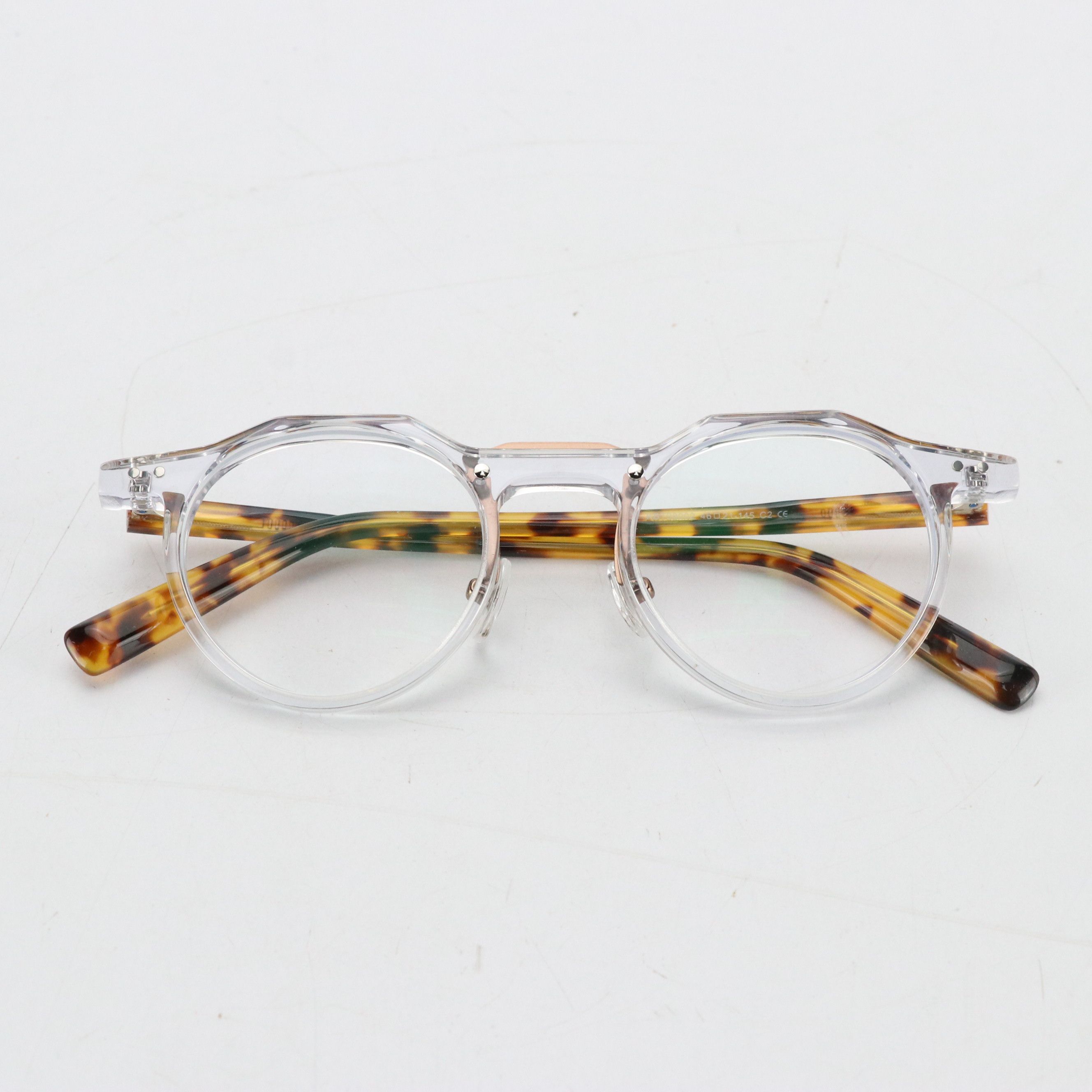 Personalized Blue Light Computer Rx Round Eyeglasses with Case