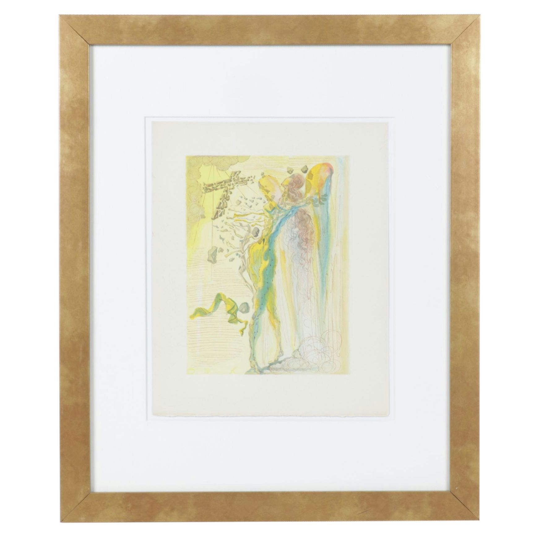 Salvador Dalí Wood Engraving "L'éclat des corps glorieux," 1960–1964