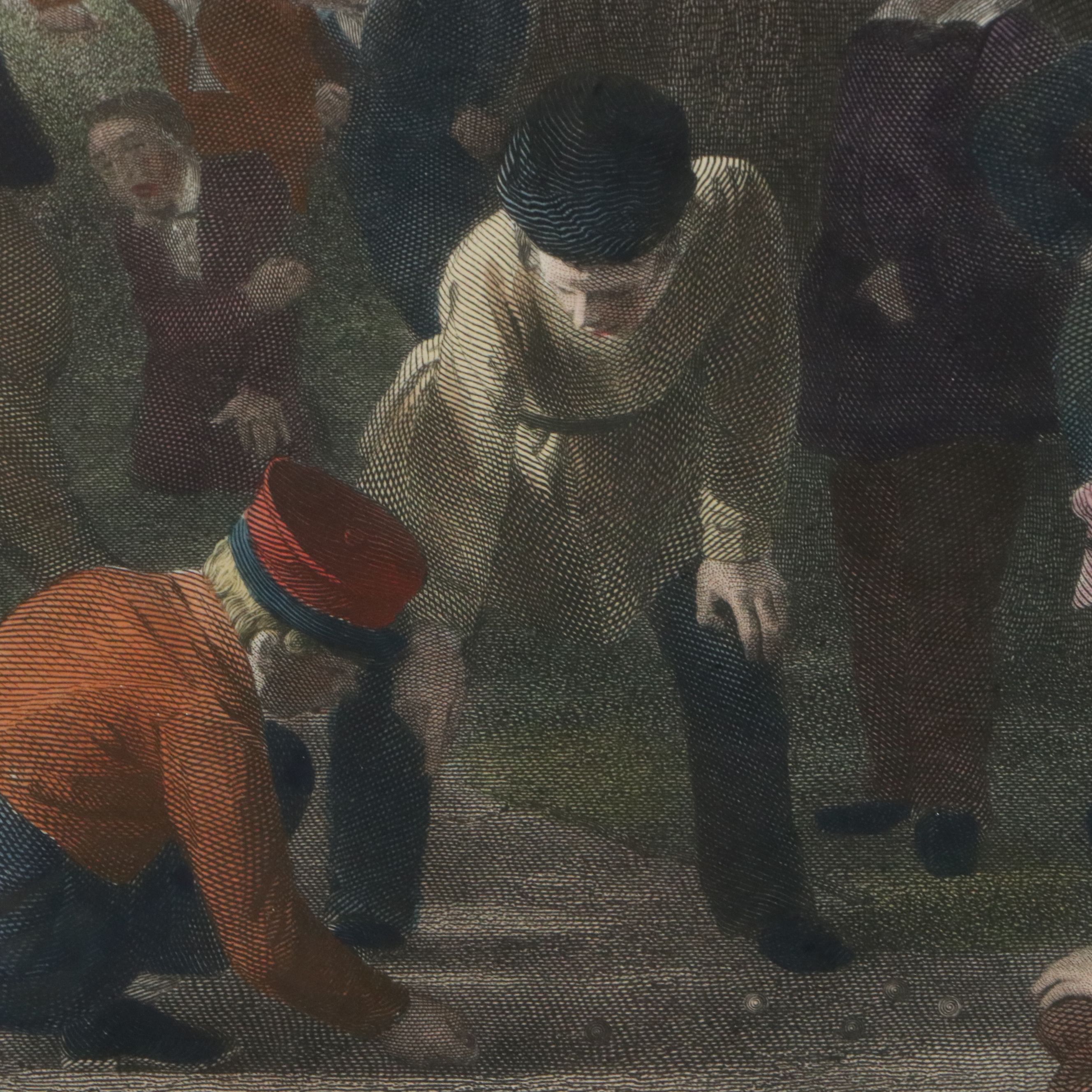 Ferdinand Joubert Hand-Colored Engraving After Tom Webster "The Play-Ground"