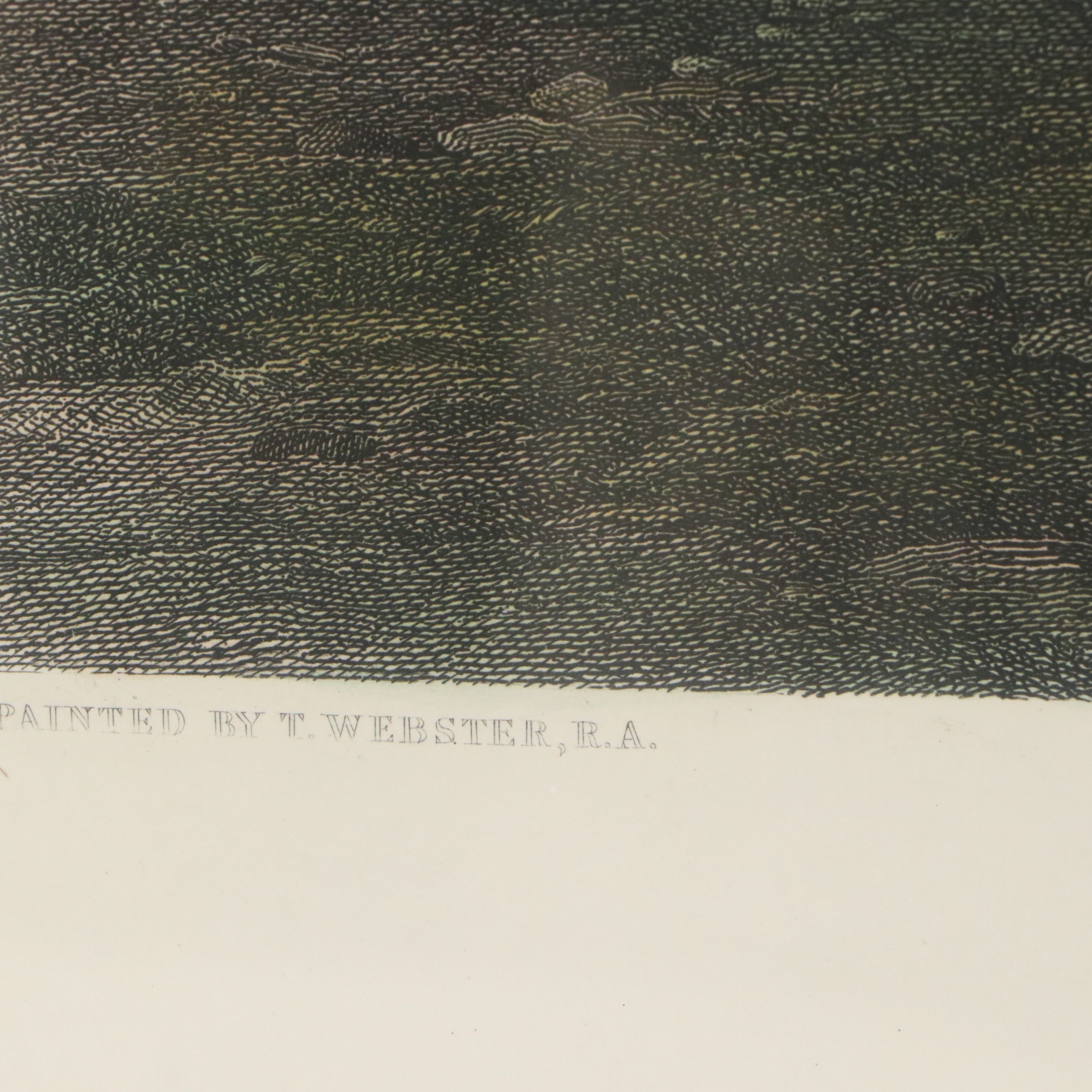 Ferdinand Joubert Hand-Colored Engraving After Tom Webster "The Play-Ground"