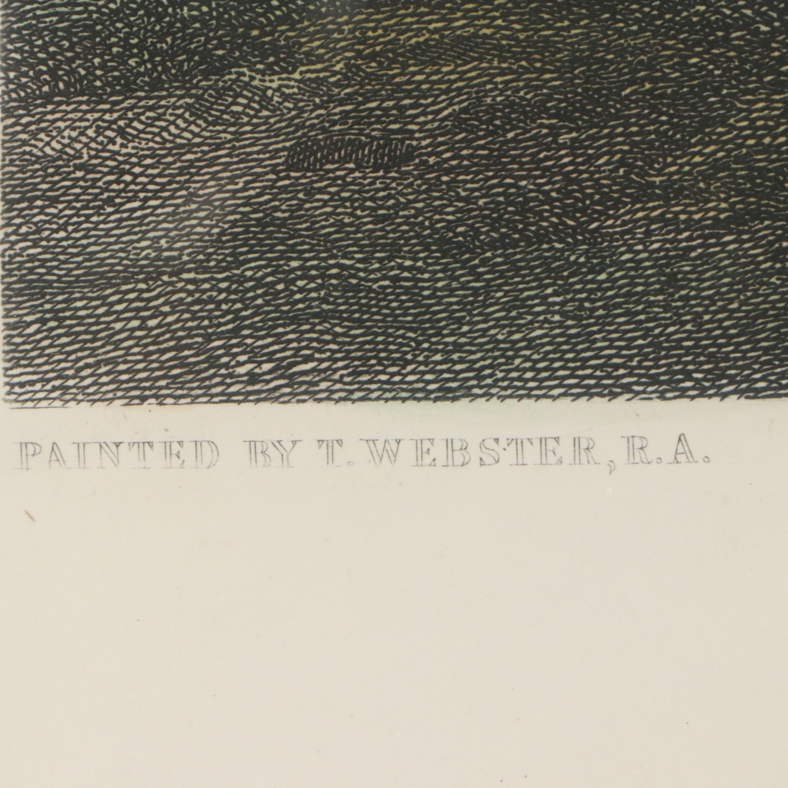 Ferdinand Joubert Hand-Colored Engraving After Tom Webster "The Play-Ground"