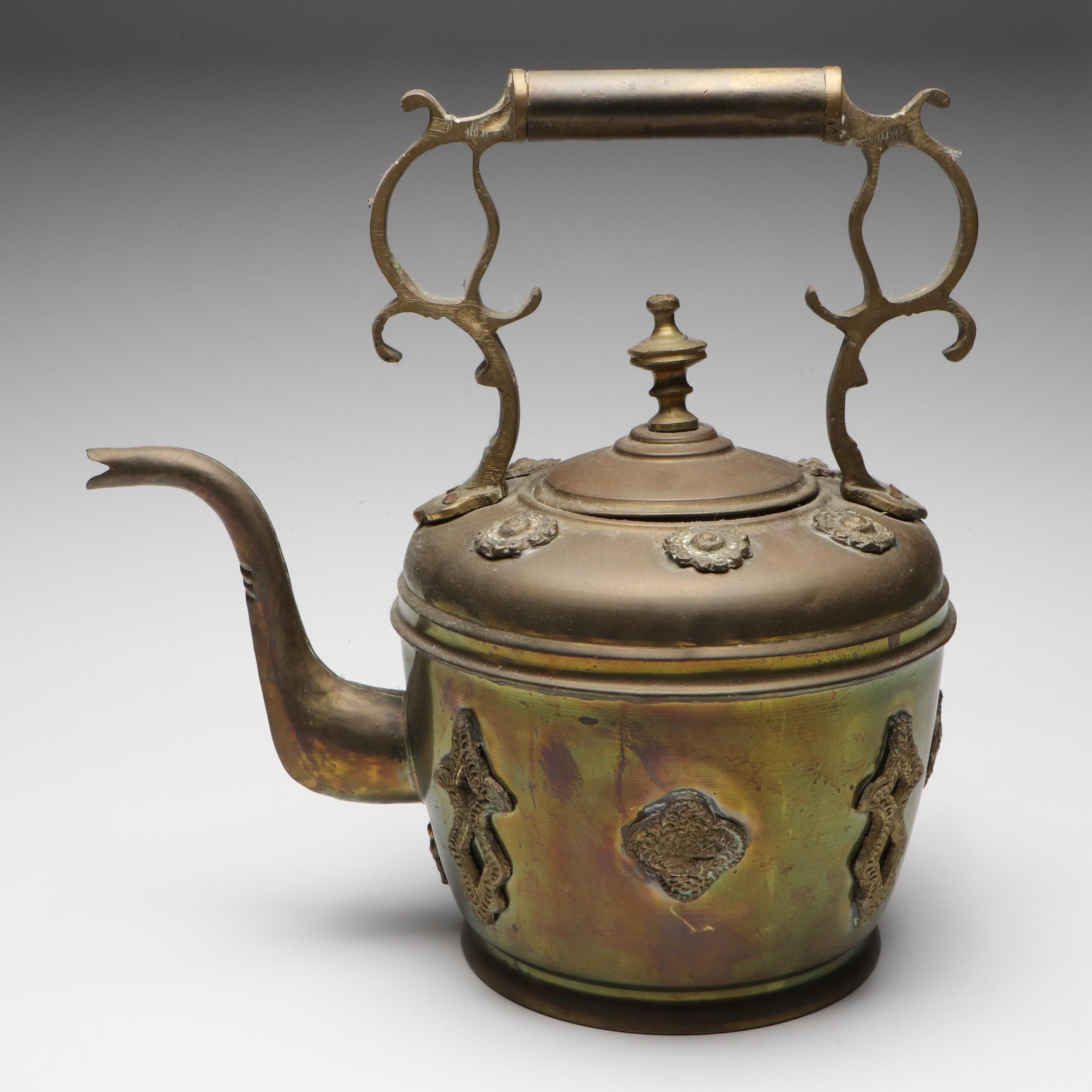 Moroccan Style Vintage Brass Teakettle