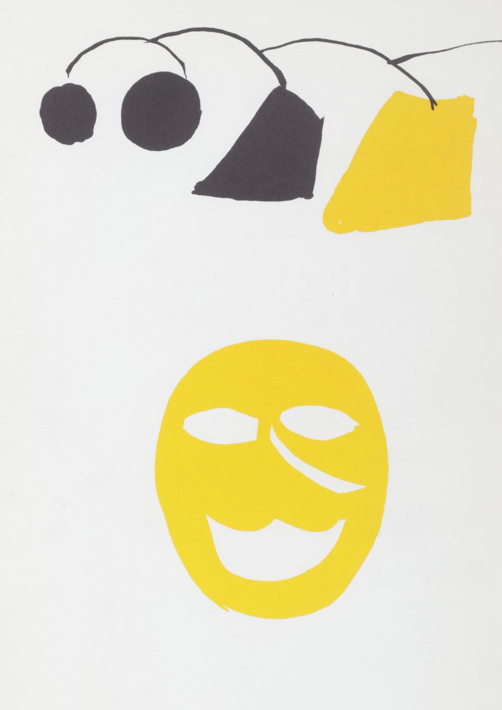 Alexander Calder Lithograph Left Side Cover for "Derrière le Miroir #221", 1976
