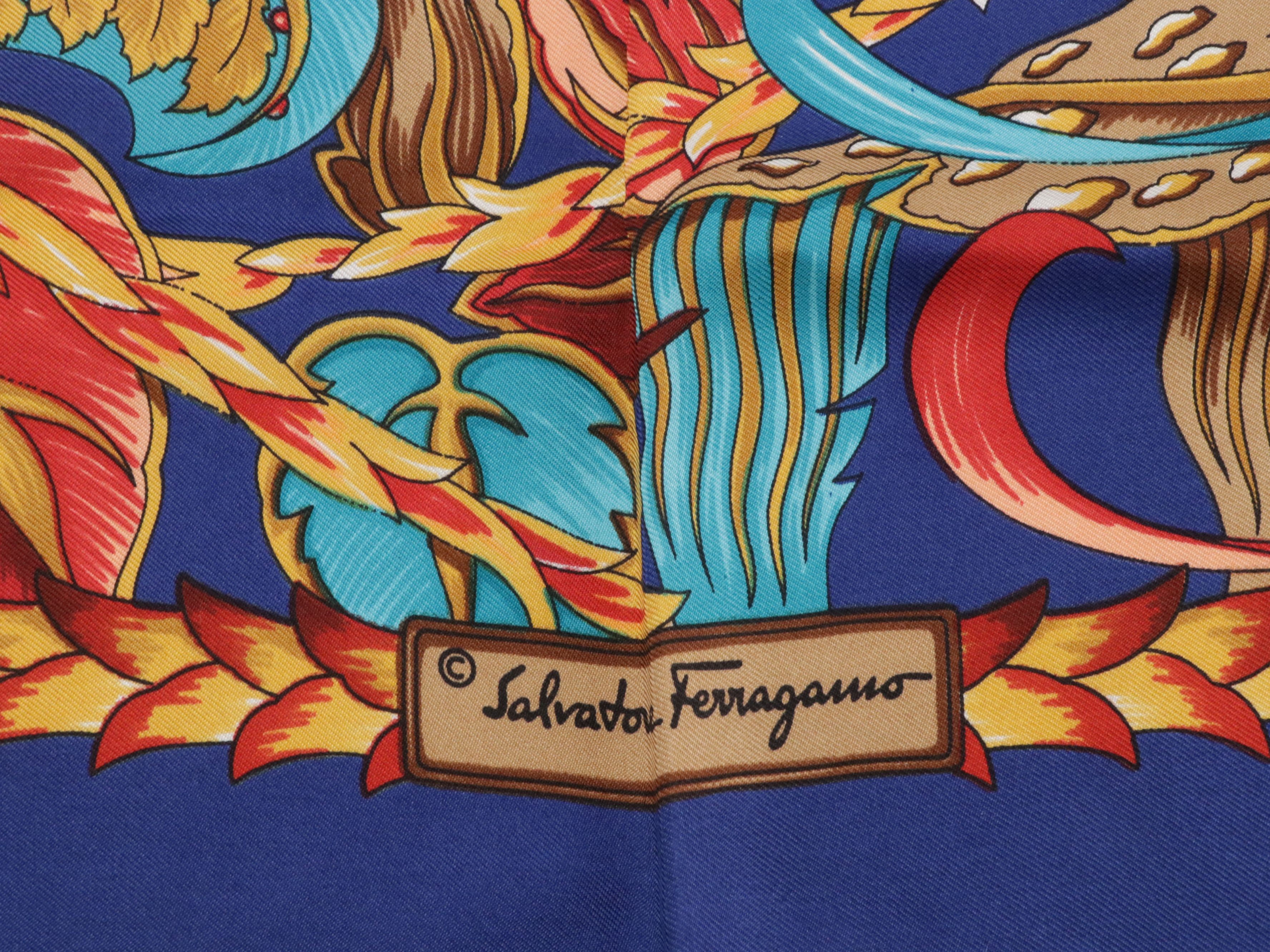 Salvatore Ferragamo Floral Leopard Scarf 90 in Silk