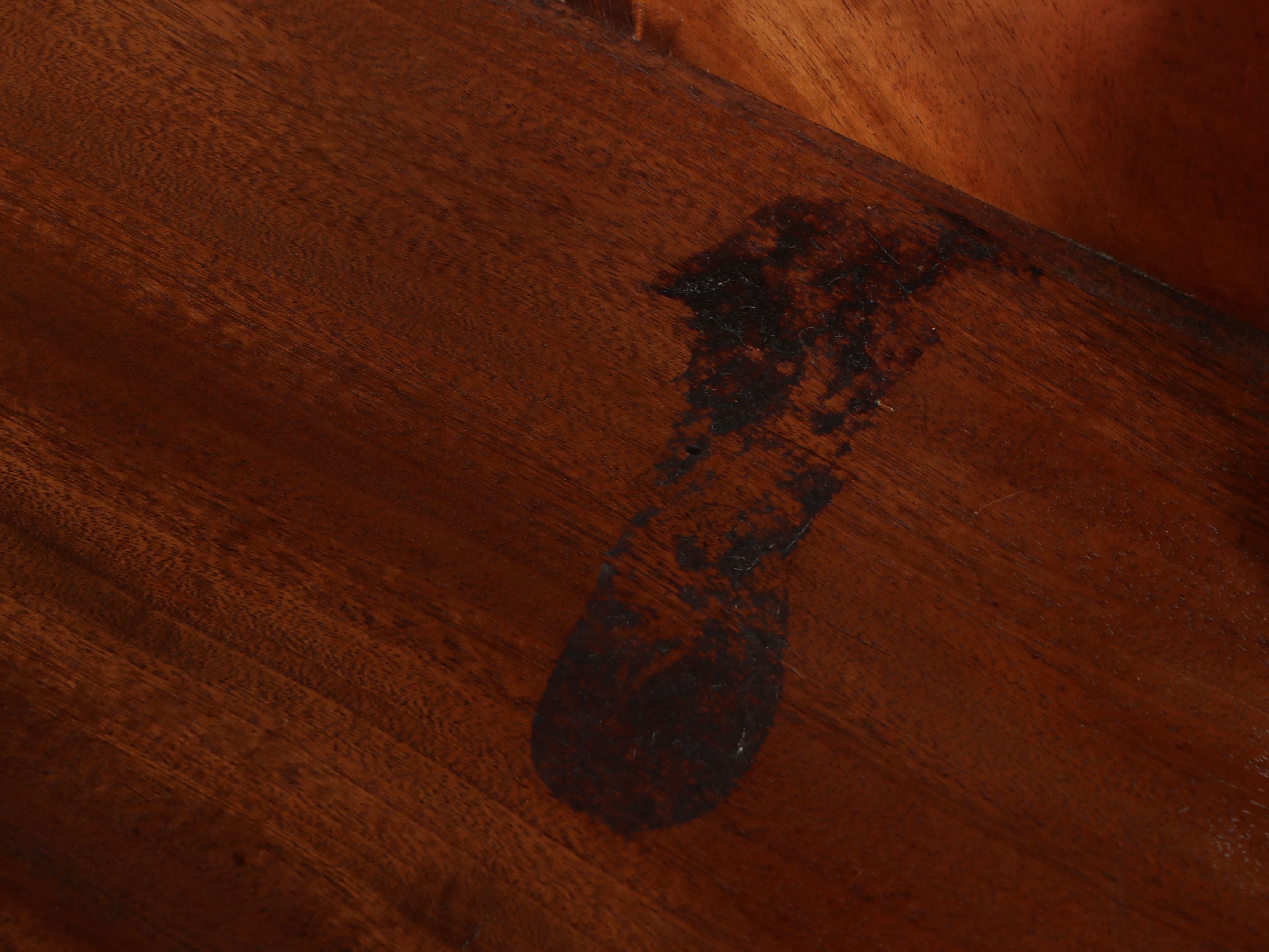 American Empire Carved Pineapple and Lions Paw Flame Mahogany Sideboard