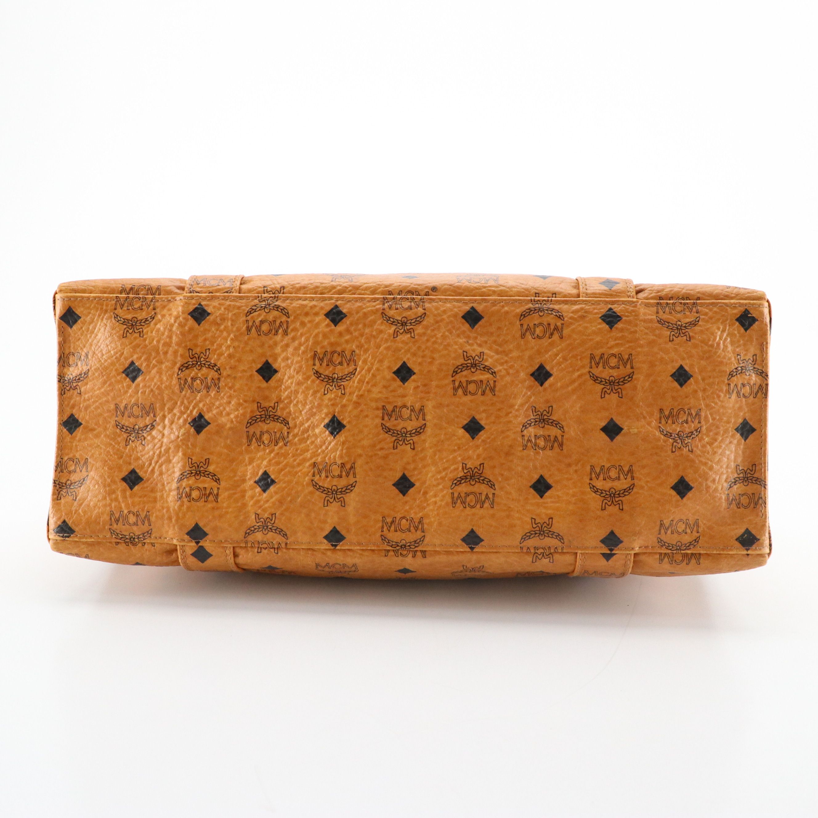 MCM Tote Bag in Cognac Visetos Coated Canvas