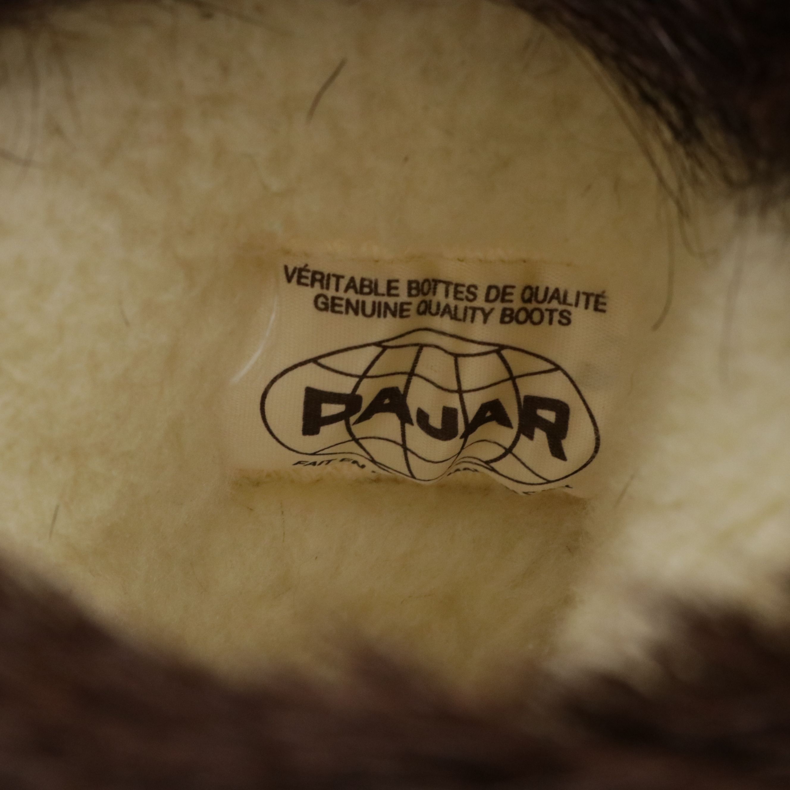 Pajar Après-Ski Dark Brown Goat Fur Snow Boots with Wool Lining