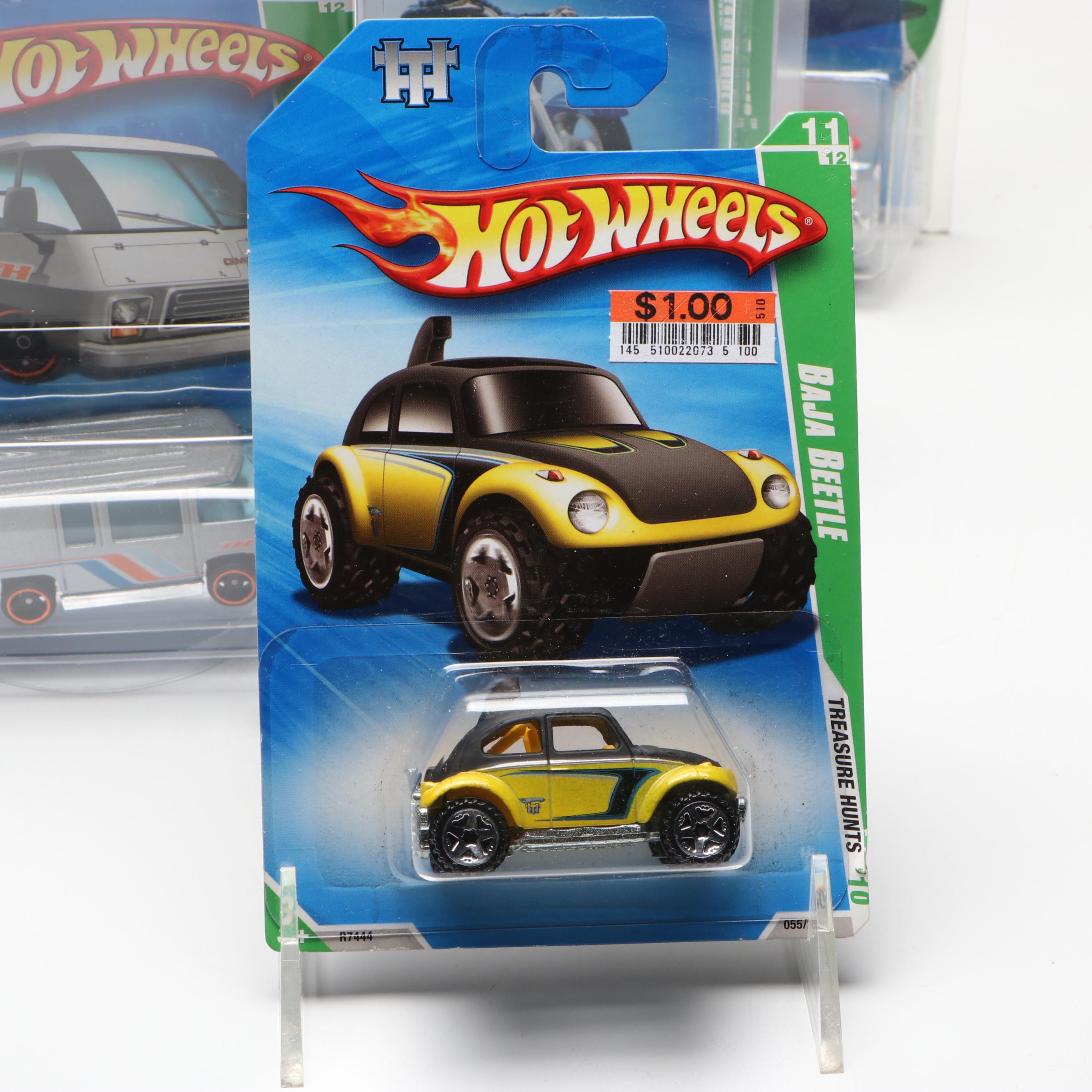 Mattel Hot Wheels "Bad Bagger" and More Treasure Hunt Diecast Cars
