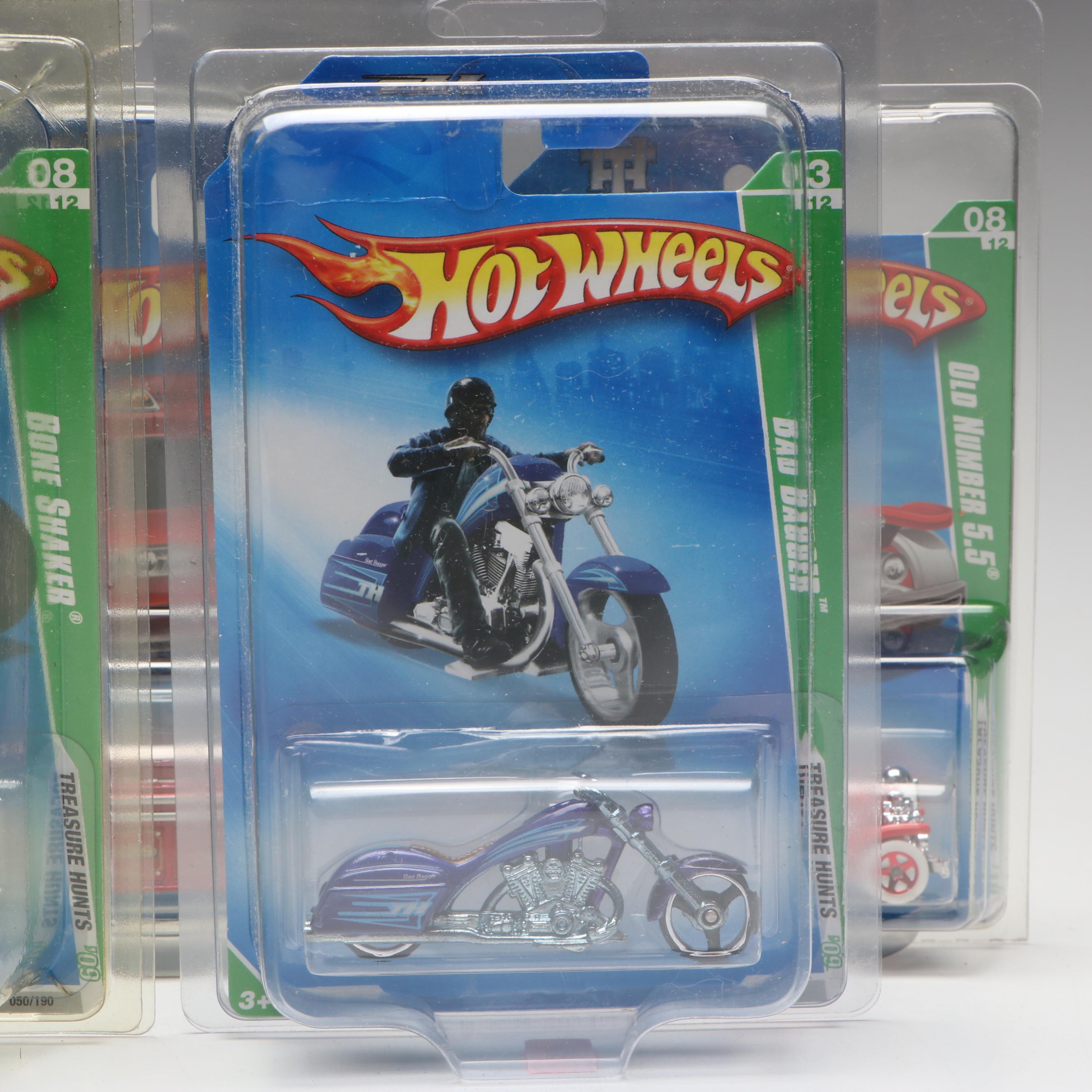 Mattel Hot Wheels "Bad Bagger" and More Treasure Hunt Diecast Cars