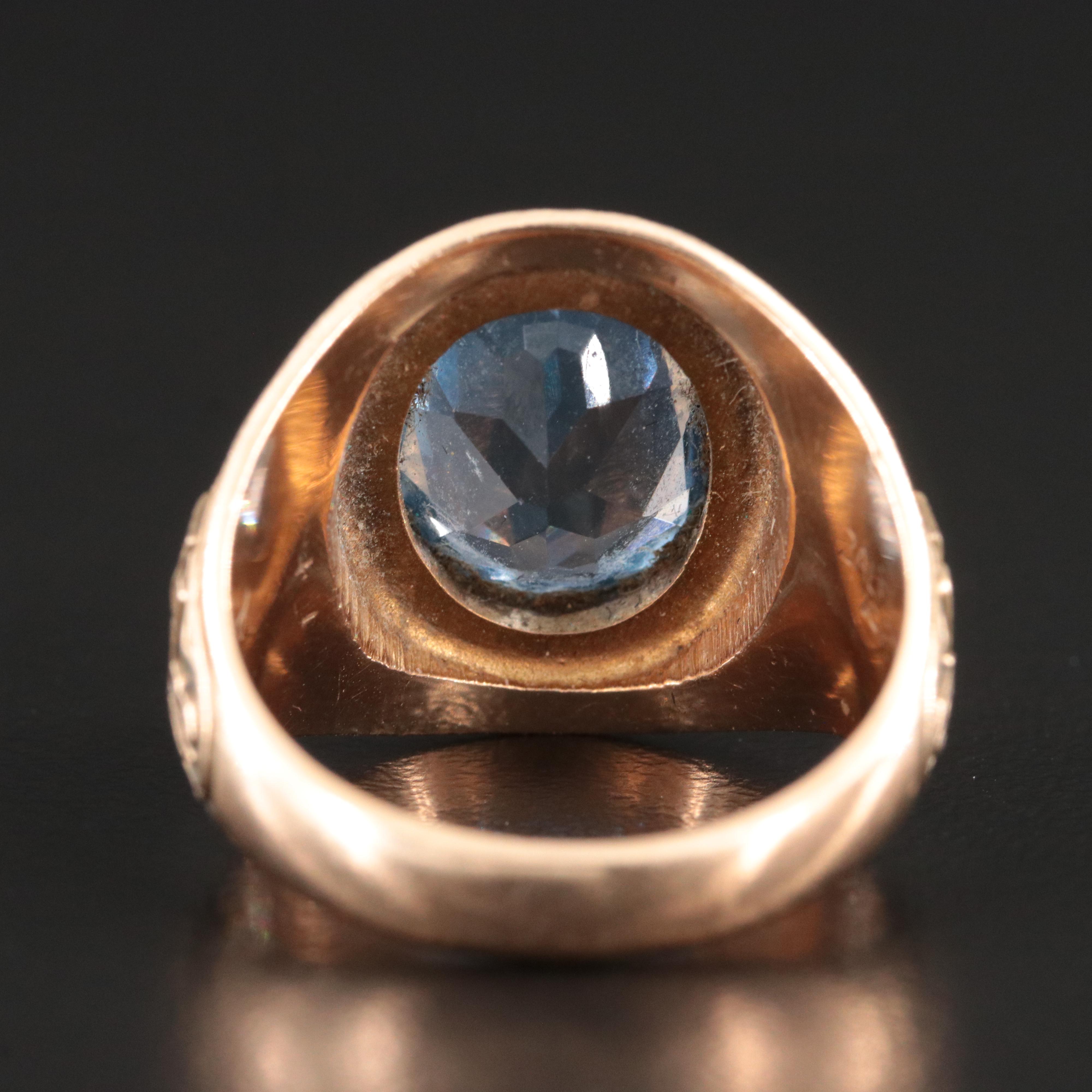 Vintage 10K Spinel Girls Catholic High School Class Ring