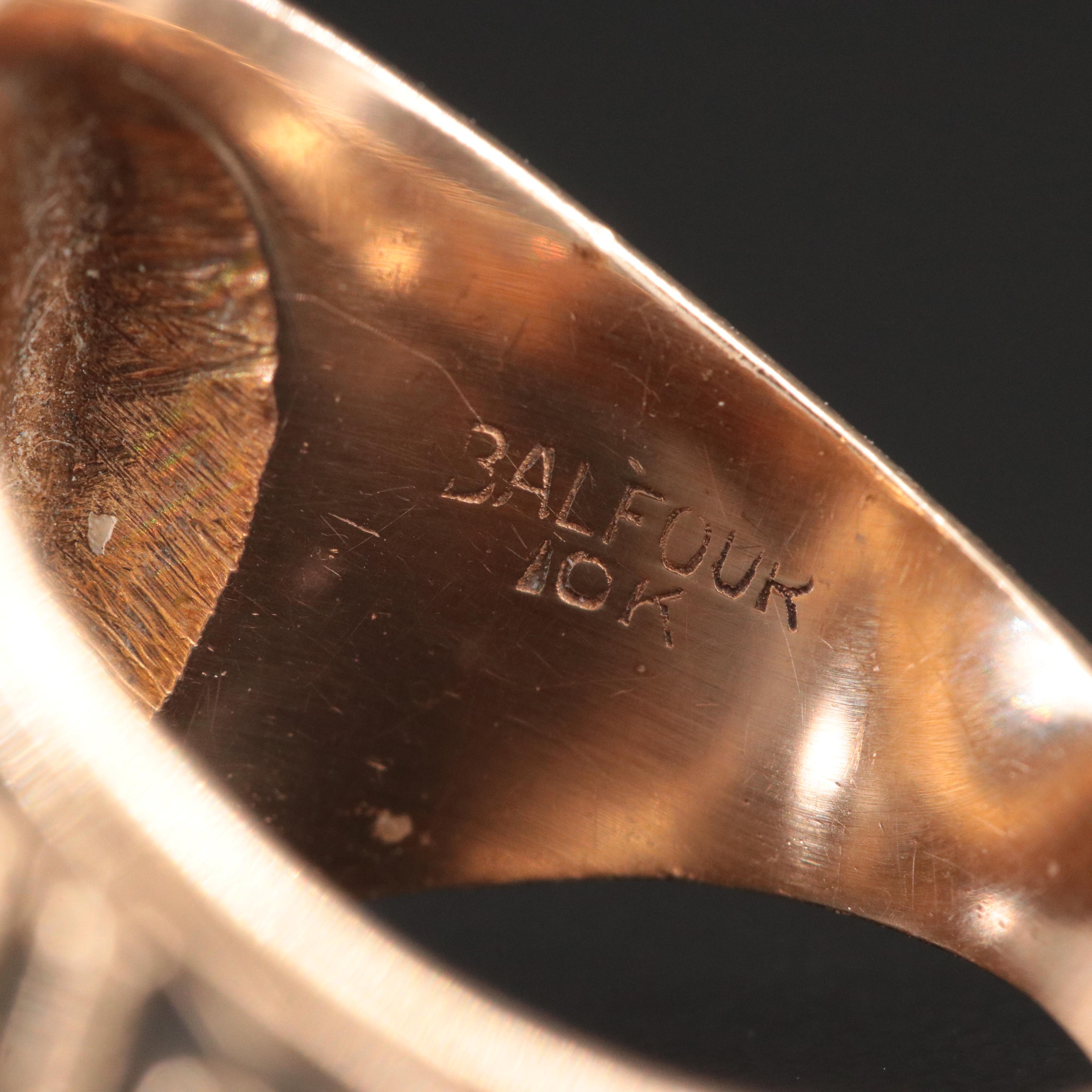 Vintage 10K Spinel Girls Catholic High School Class Ring