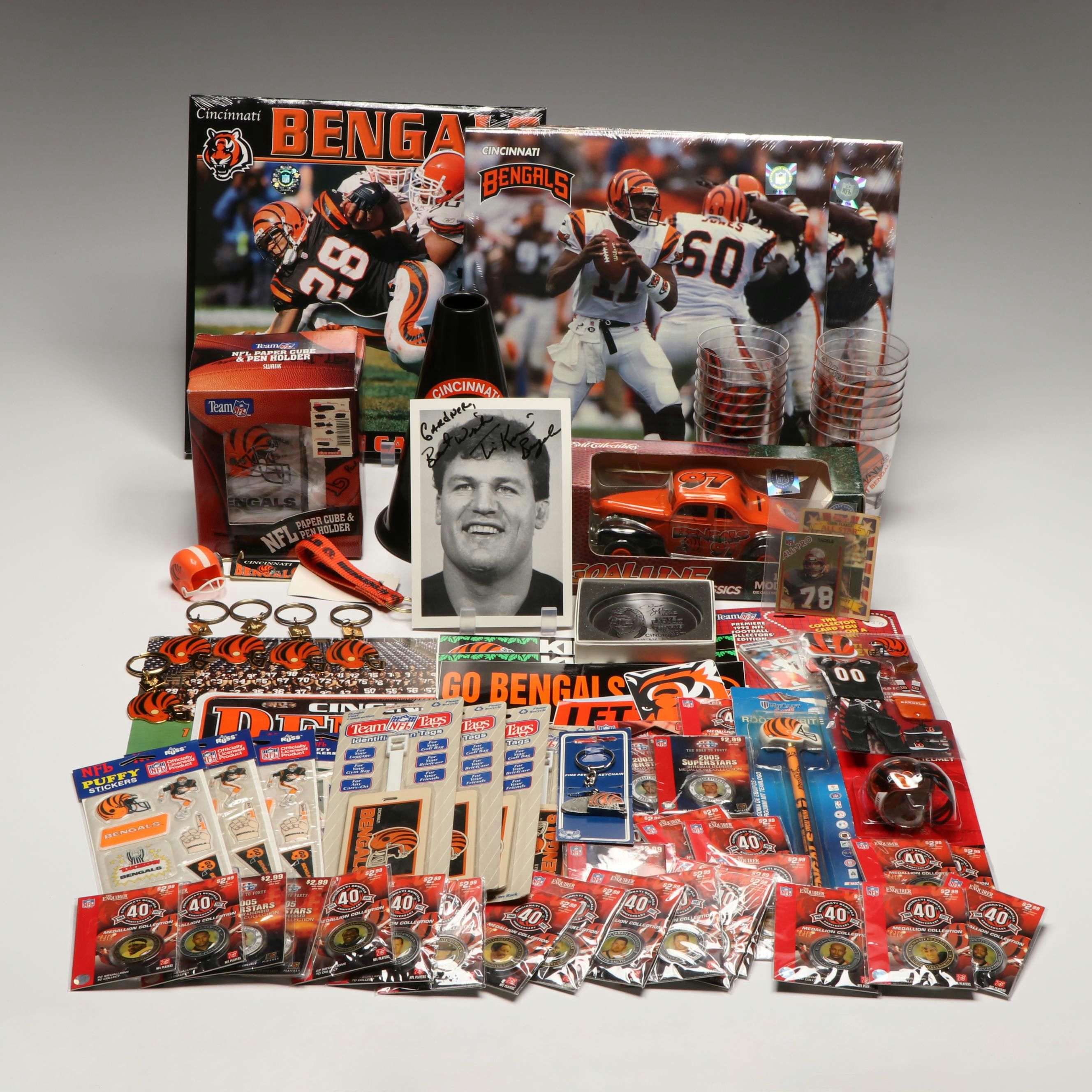Cincinnati Bengals Diecast Ford Coupe with Calendars and More Team Décor
