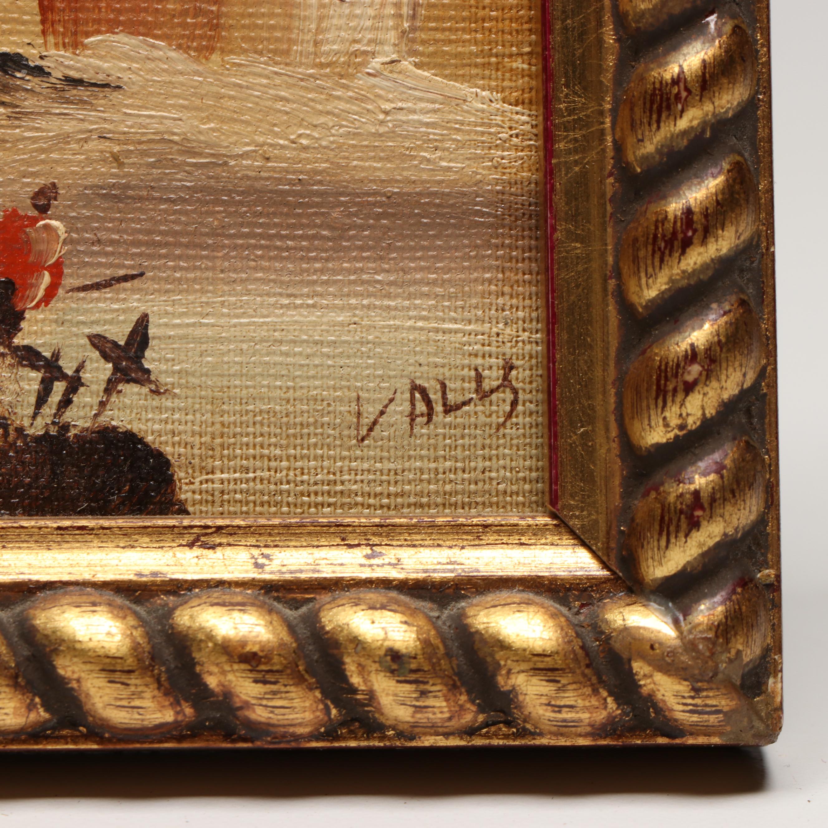 Miniature Oil Paintings of Countryside Scenes, 20th Century