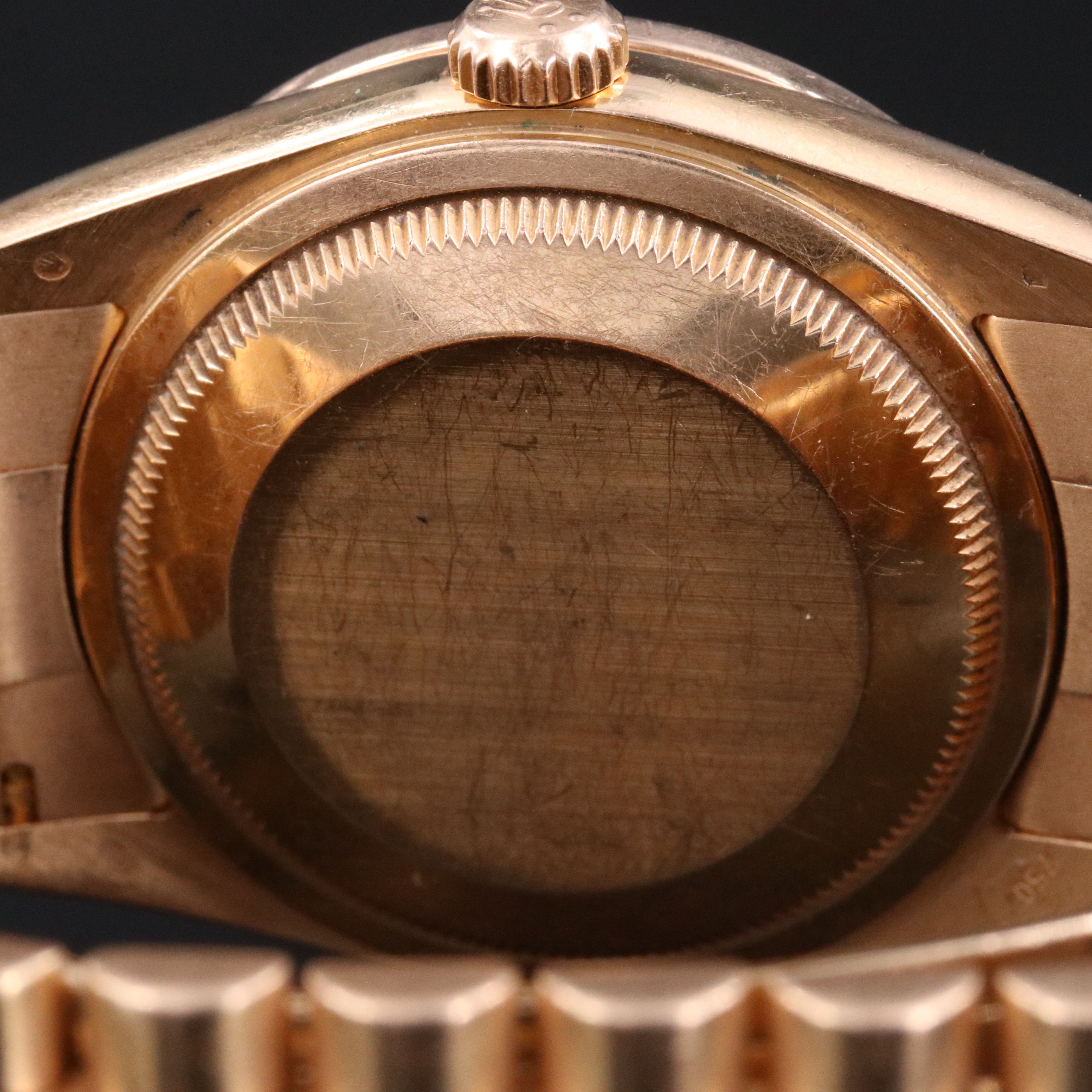 2005 Rolex Day - Date President 18K Everose Custom Diamond Bezel 118325 Watch