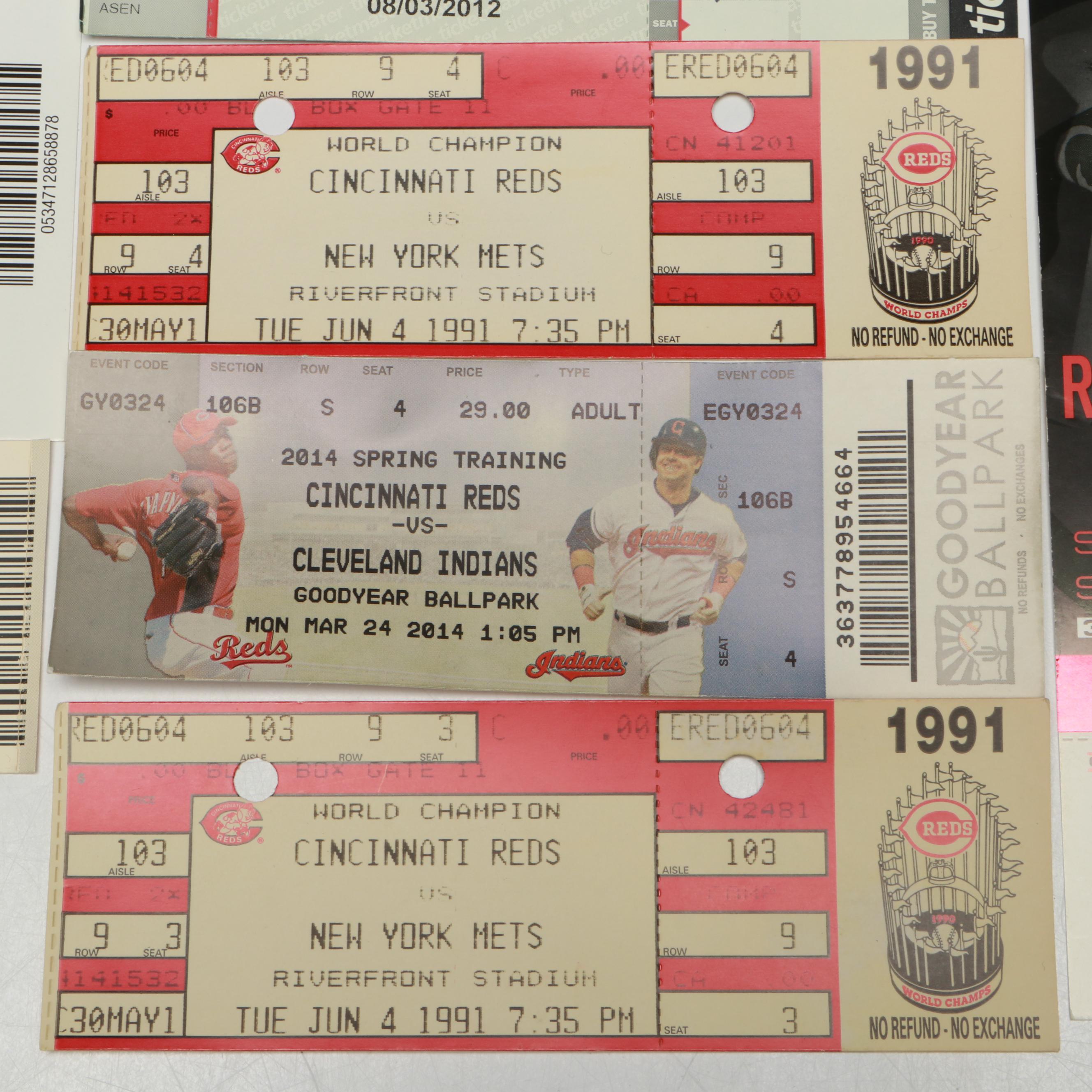 Cincinnati Reds with Other Baseball Tickets, 1908s-2010s