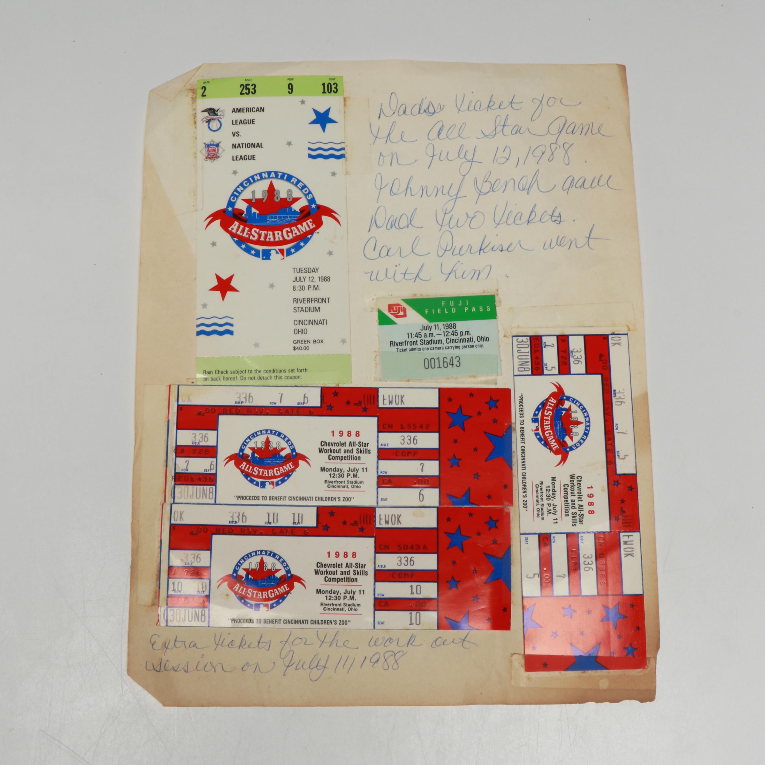 Cincinnati Reds with Other Baseball Tickets, 1908s-2010s