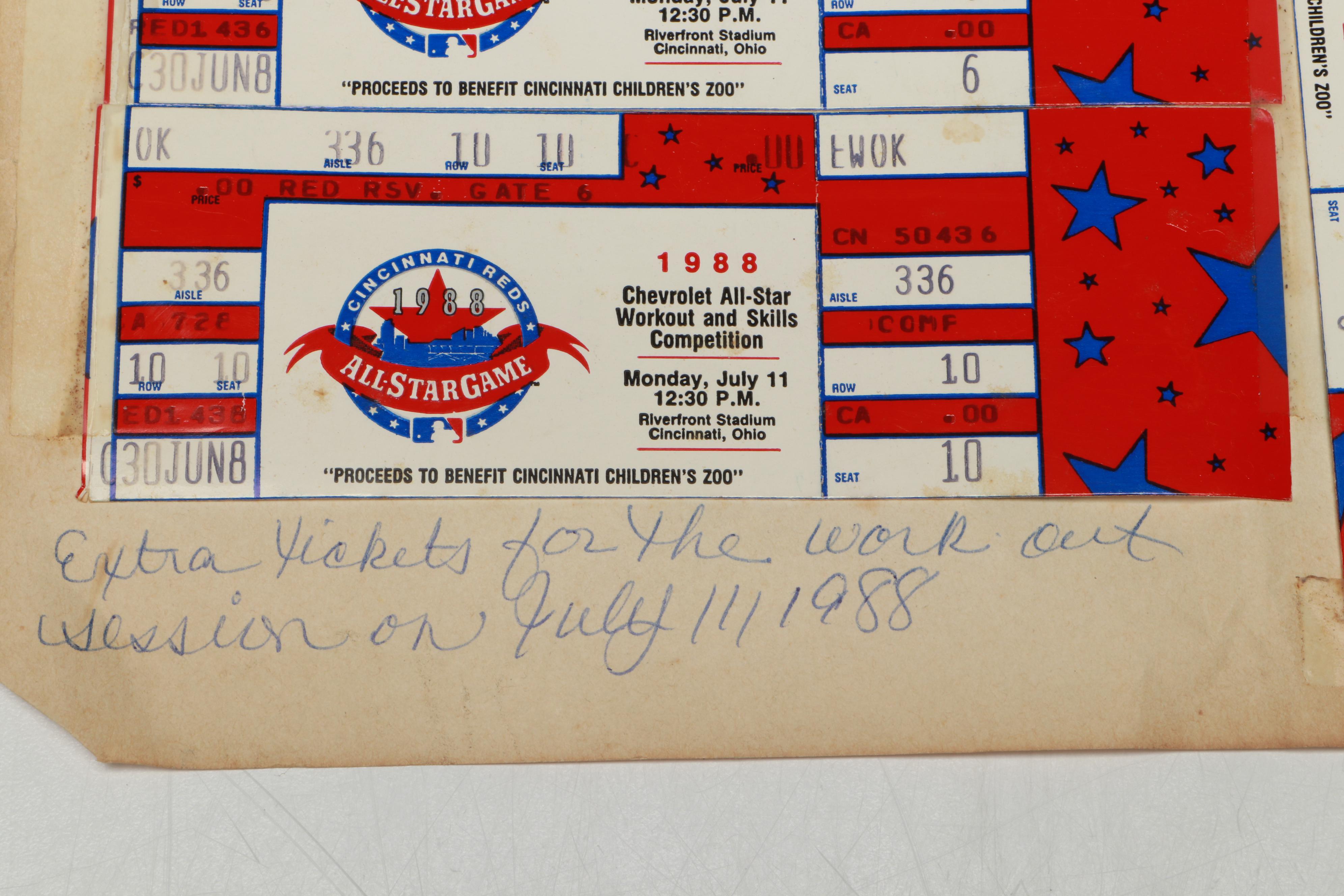 Cincinnati Reds with Other Baseball Tickets, 1908s-2010s