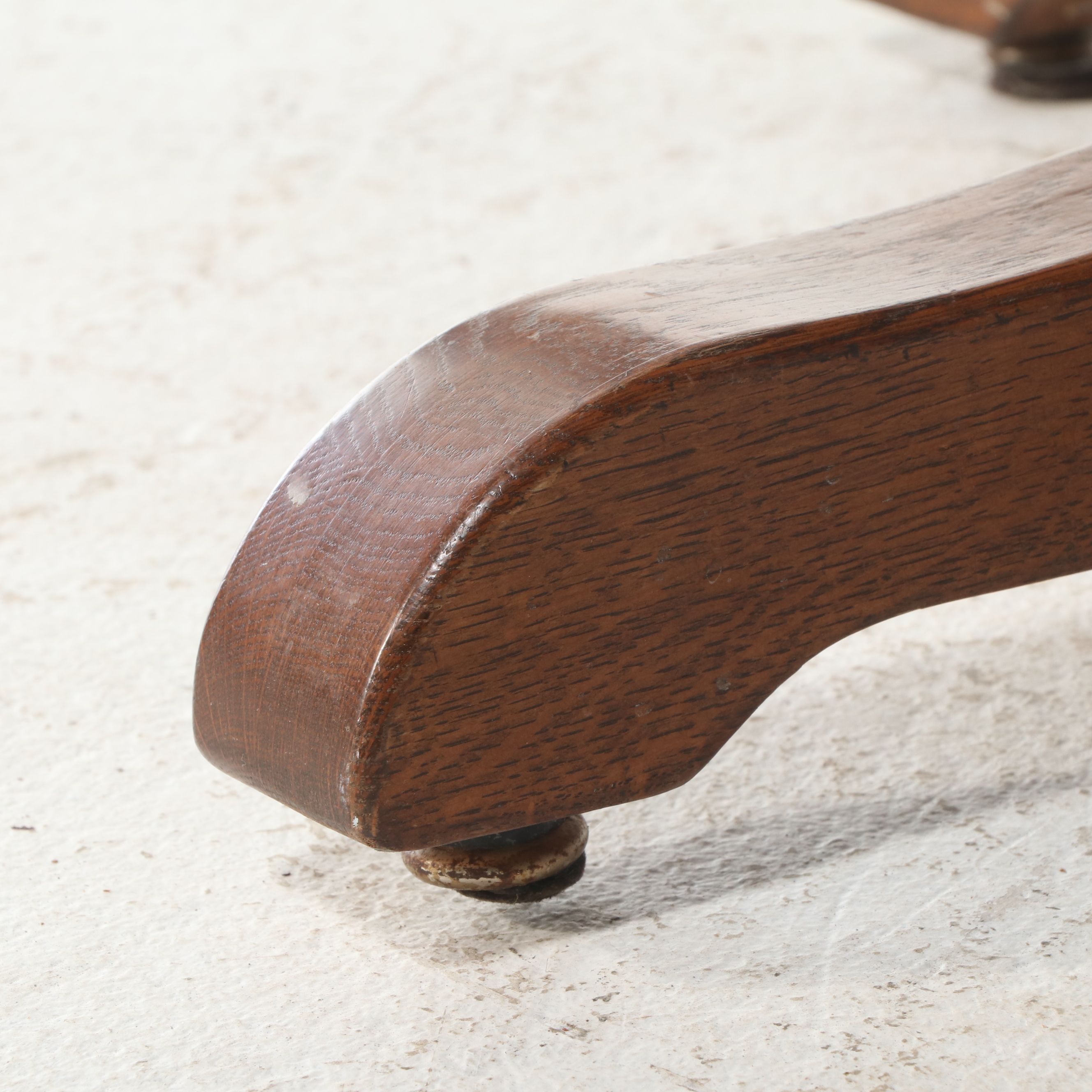 Oak Pedestal Table with Pair of Best Chairs Inc. Upholstered Side Chairs