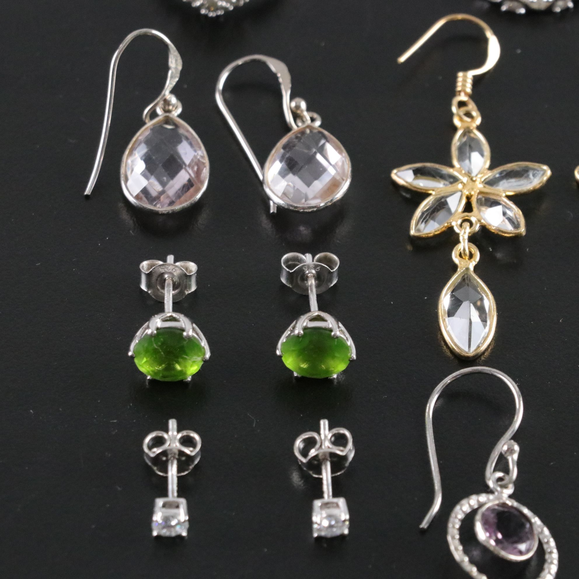 14 Assorted Sterling Silver Rings, Necklaces, Earrings, and Pendants