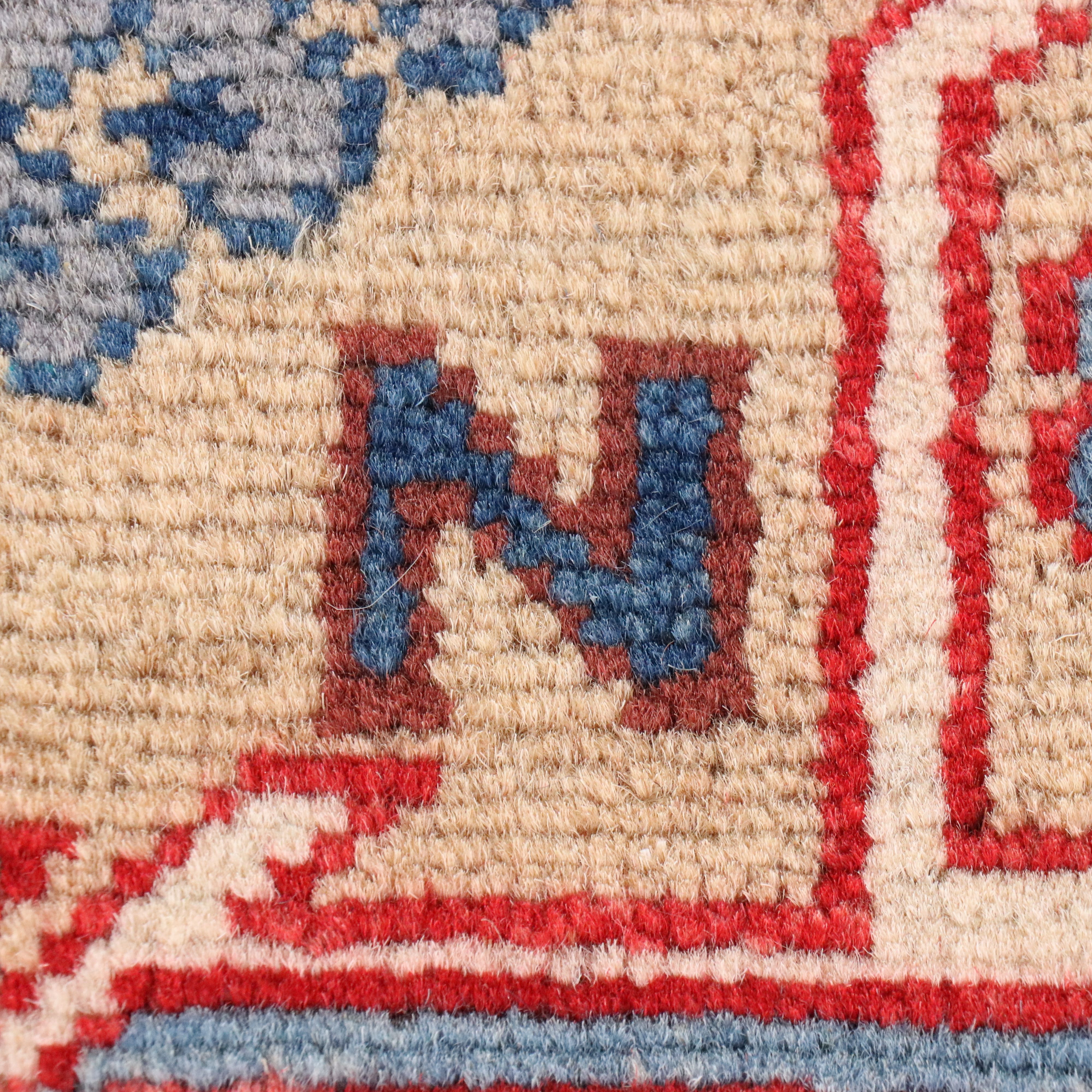 2'7 x 10'2 Hand-Knotted Afghan Kazak Carpet Runner