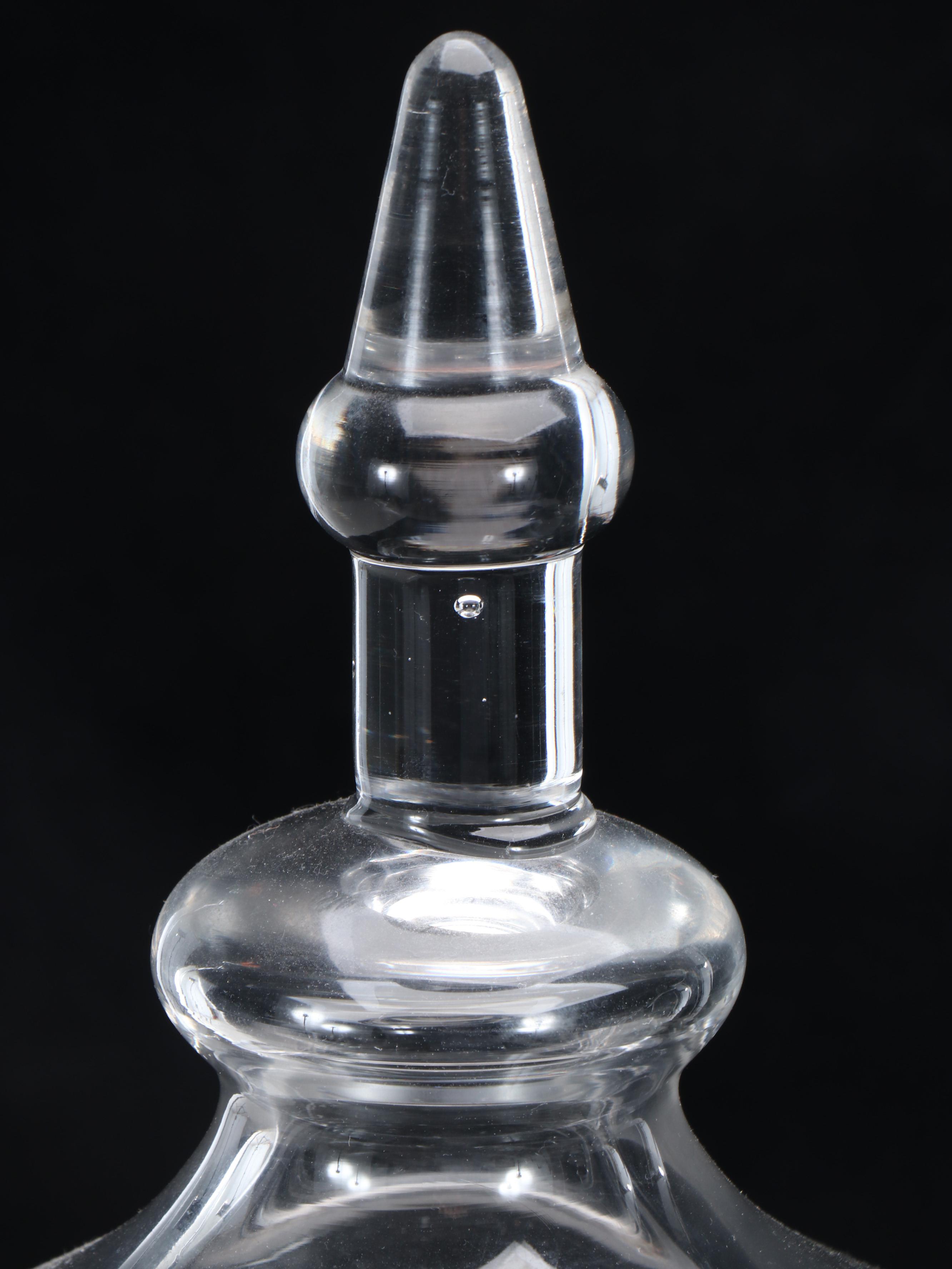 Footed Glass Apothecary Jars