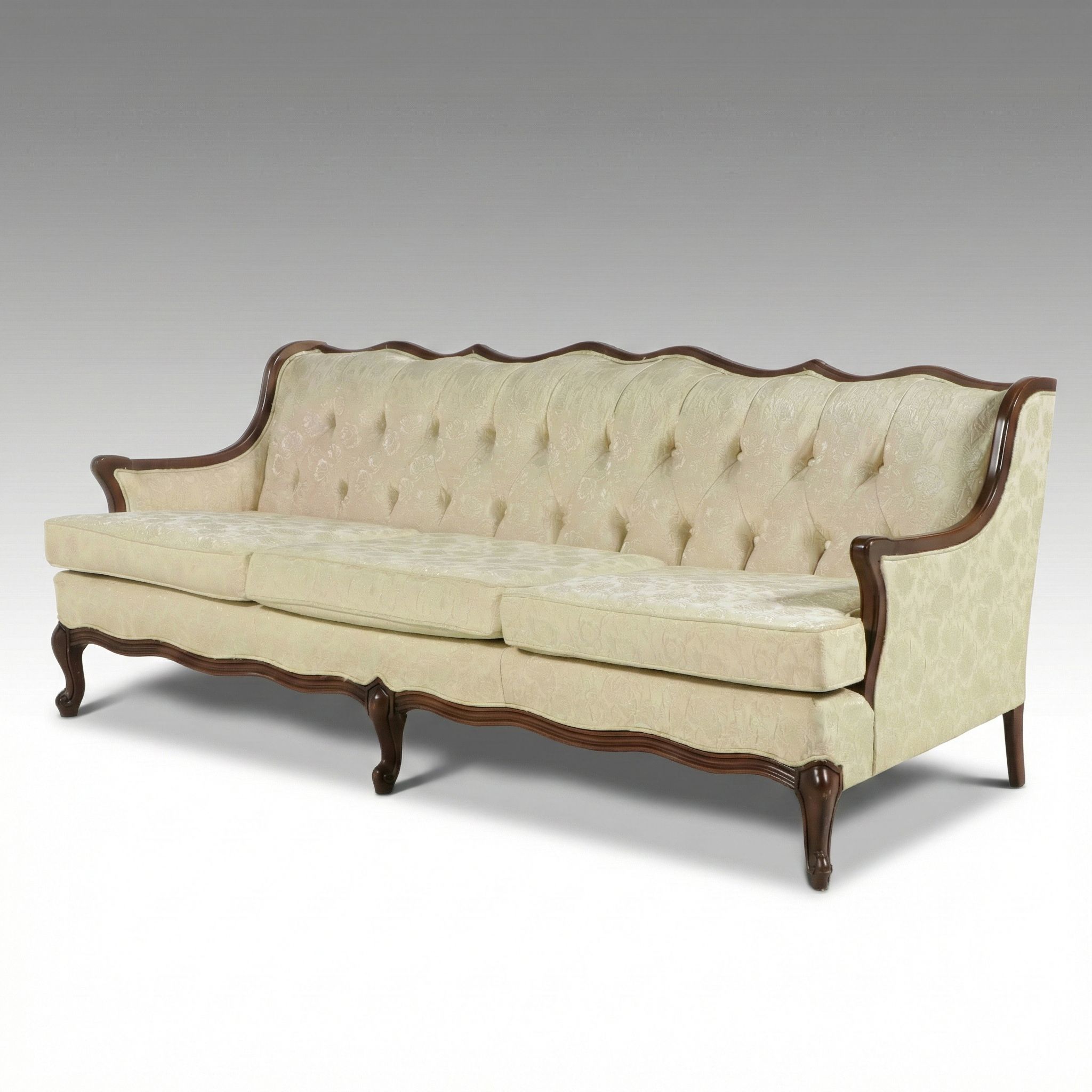Kingsley Furniture Co. French Provincial Style Upholstered Sofa