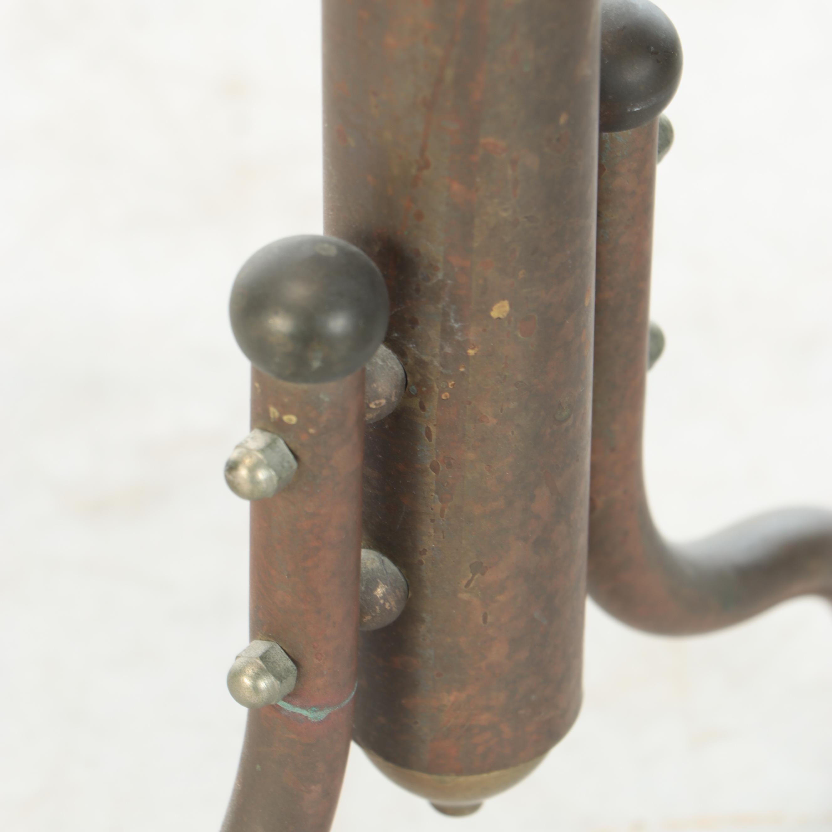 Edwardian Style Brass Wall Hanging Coat Rack and Quilt Stand