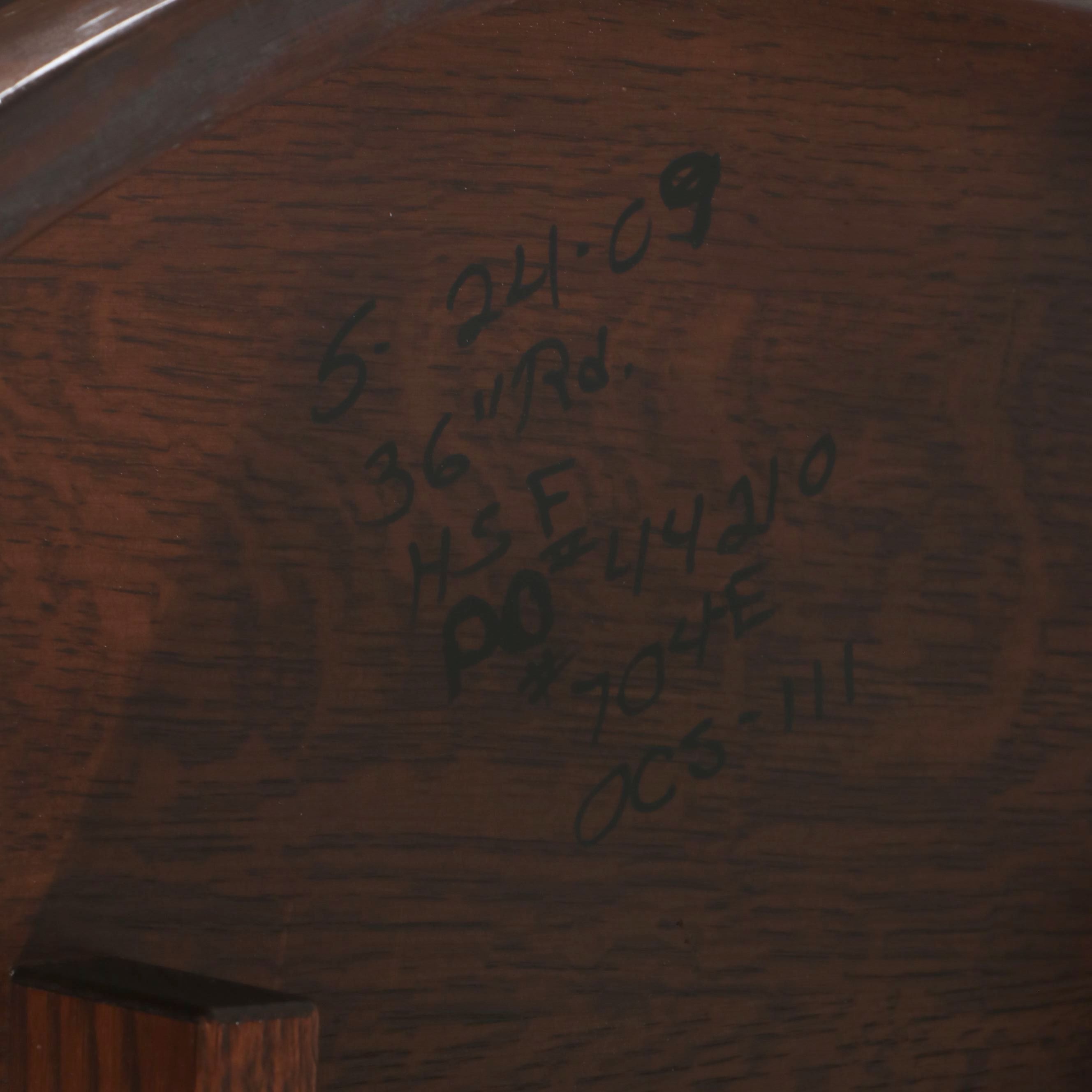 Oak Pedestal Table with Pair of Best Chairs Inc. Upholstered Side Chairs