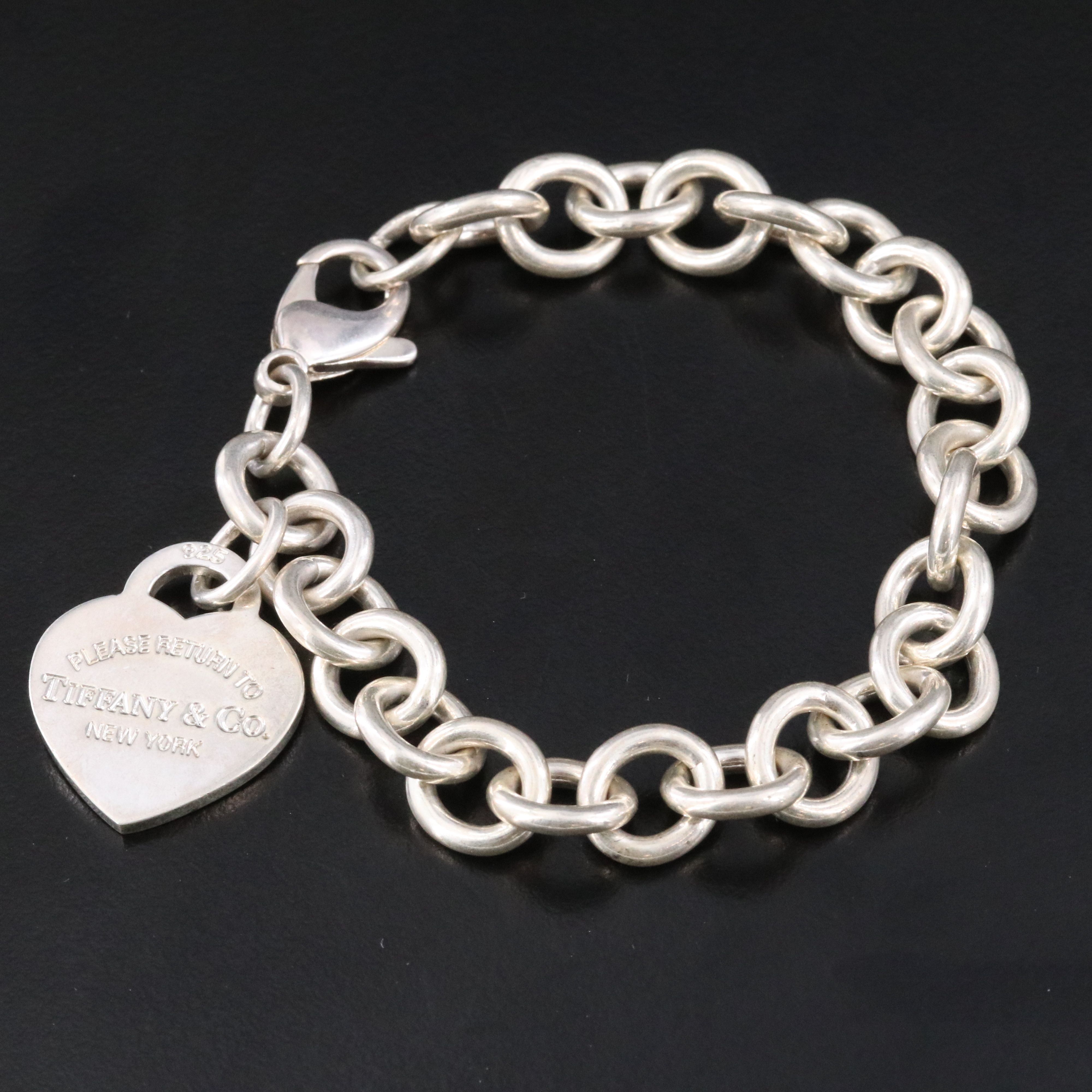 Tiffany & Co. Return to Tiffany Sterling Heart Tag Charm Bracelet