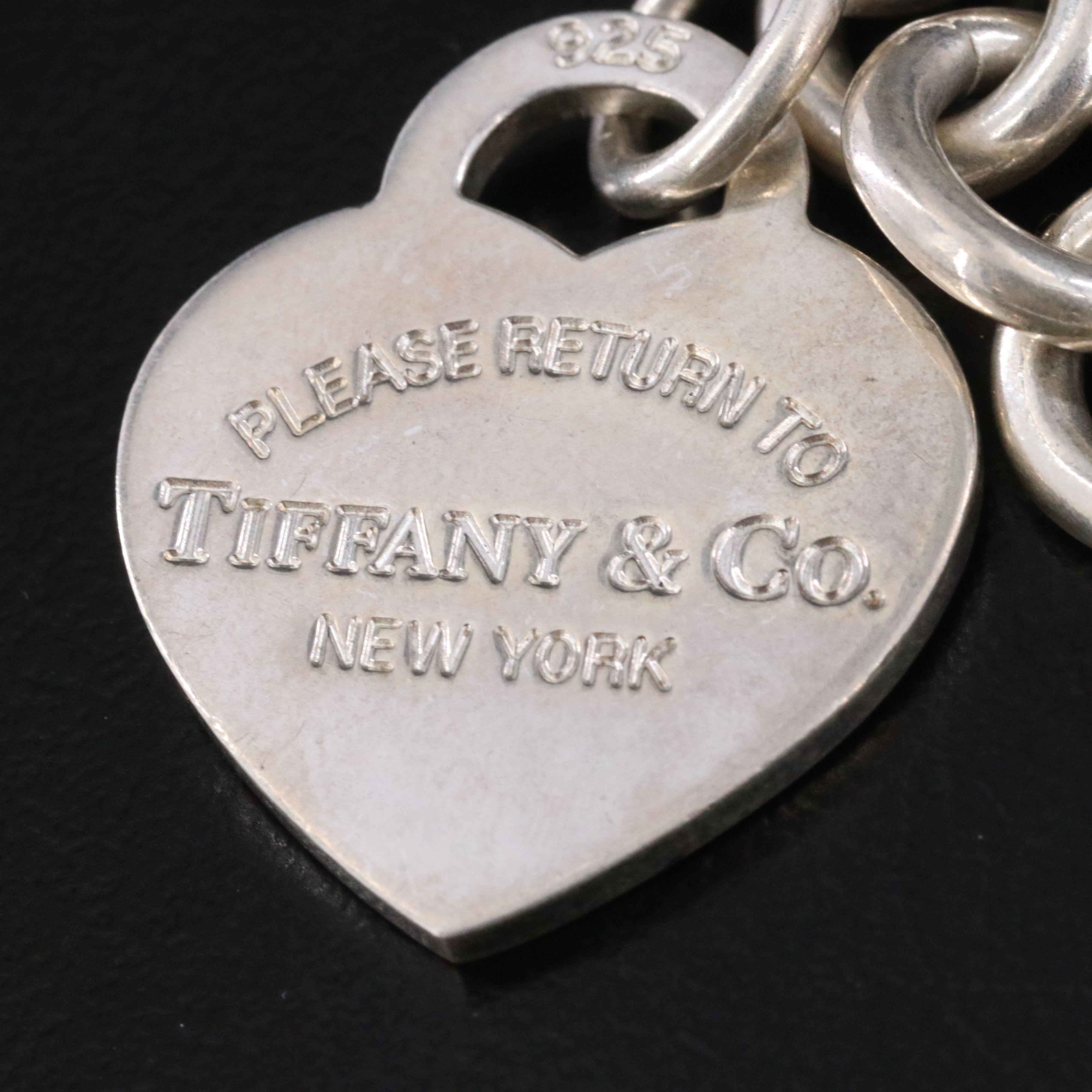 Tiffany & Co. Return to Tiffany Sterling Heart Tag Charm Bracelet