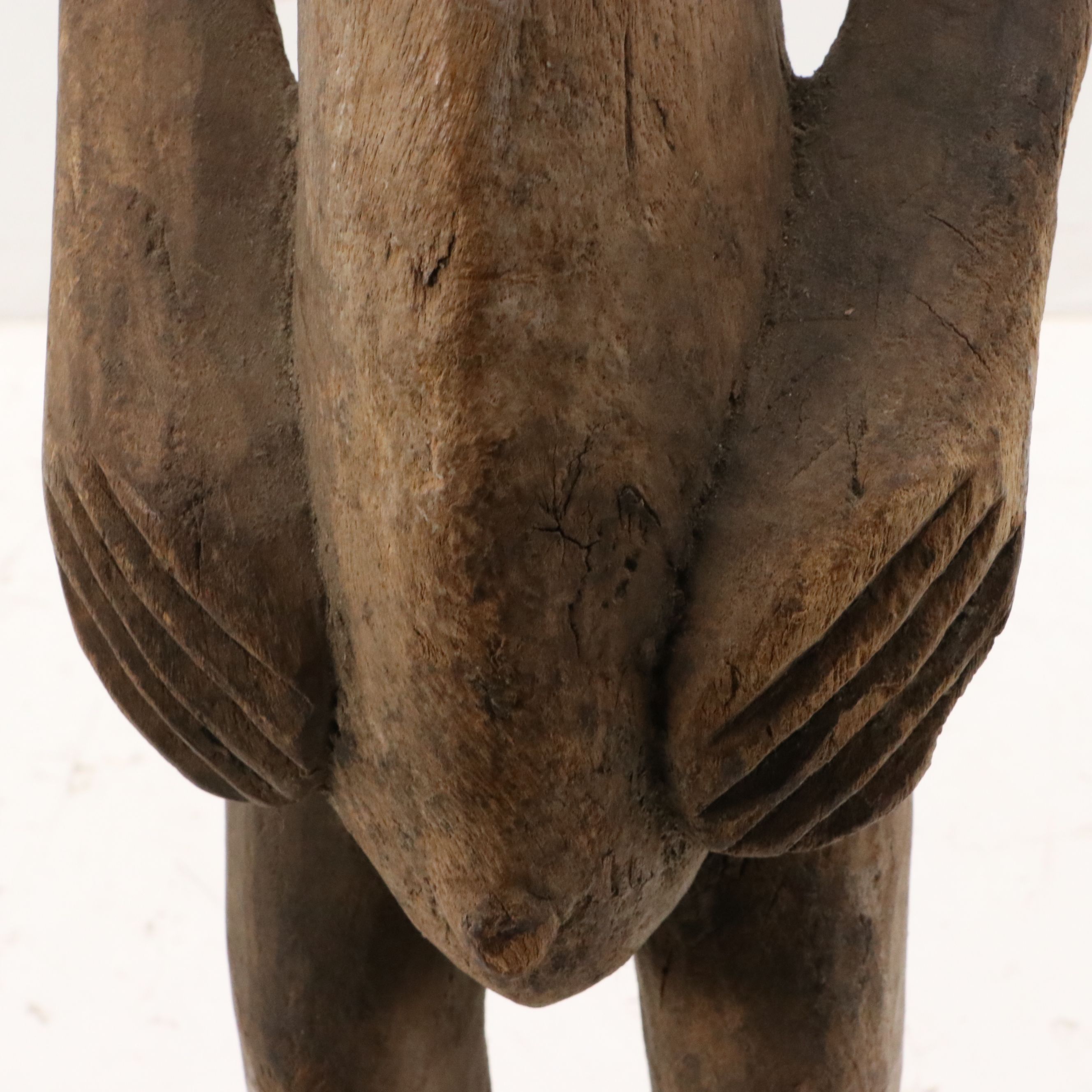 West African Mali Carved Wooden Maternity Figure
