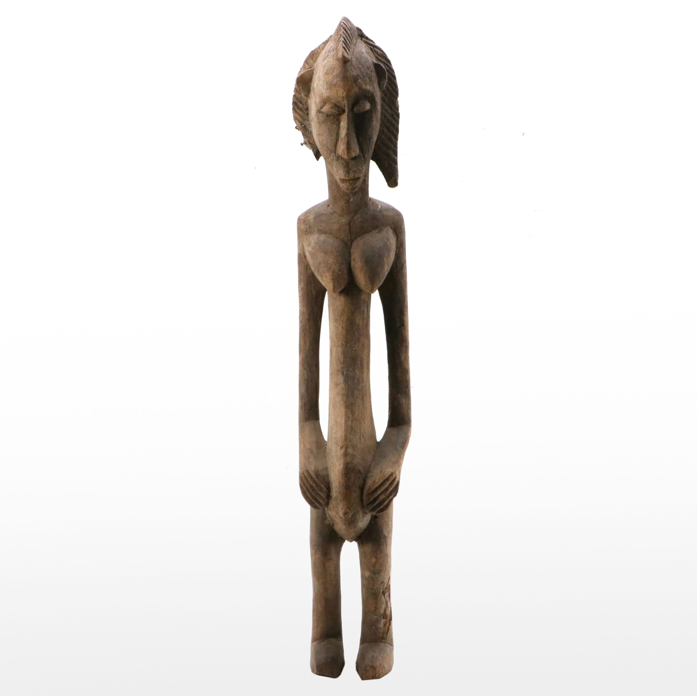 West African Mali Carved Wooden Maternity Figure