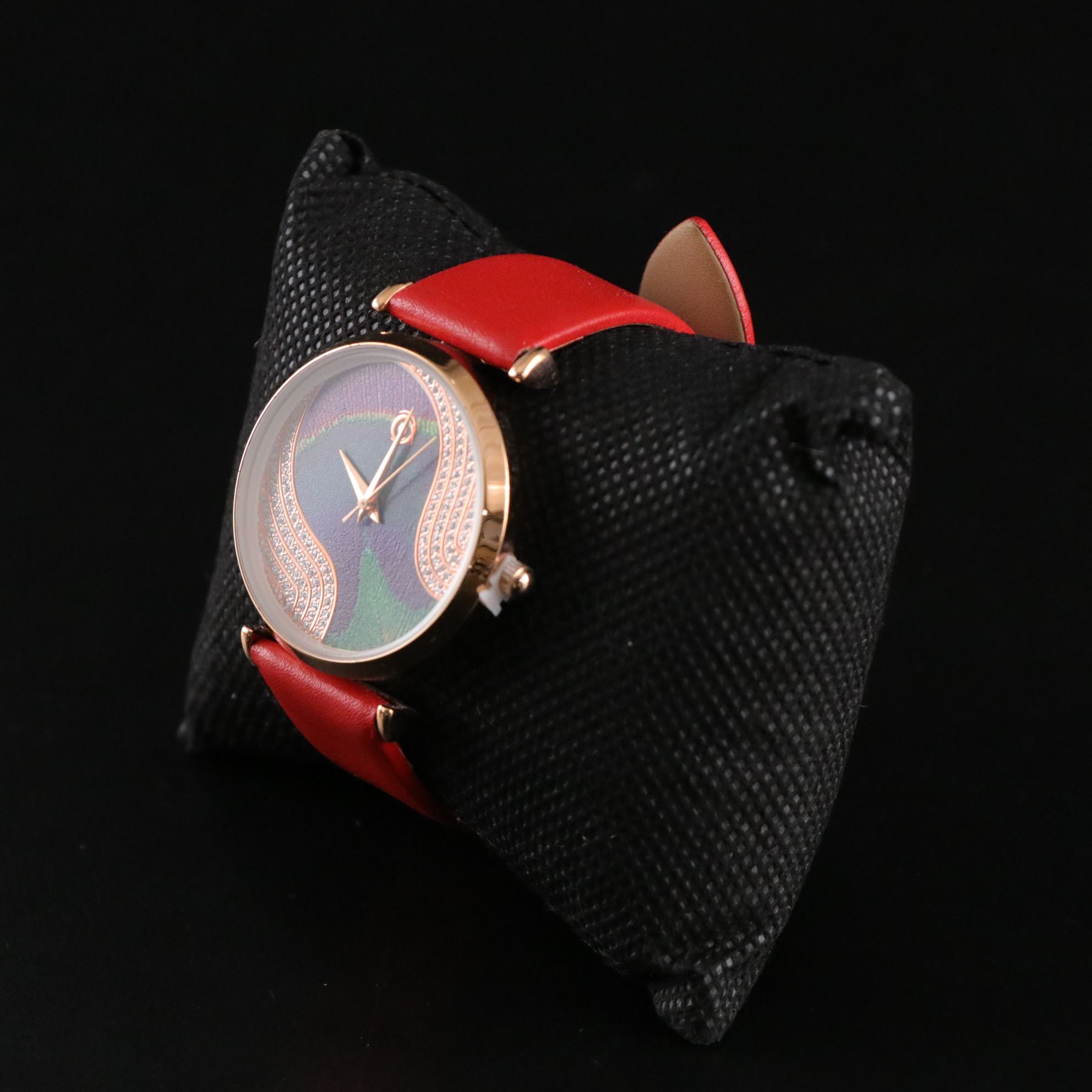 Magnicor Feather Motif Watch with Swarovski Crystal Accents