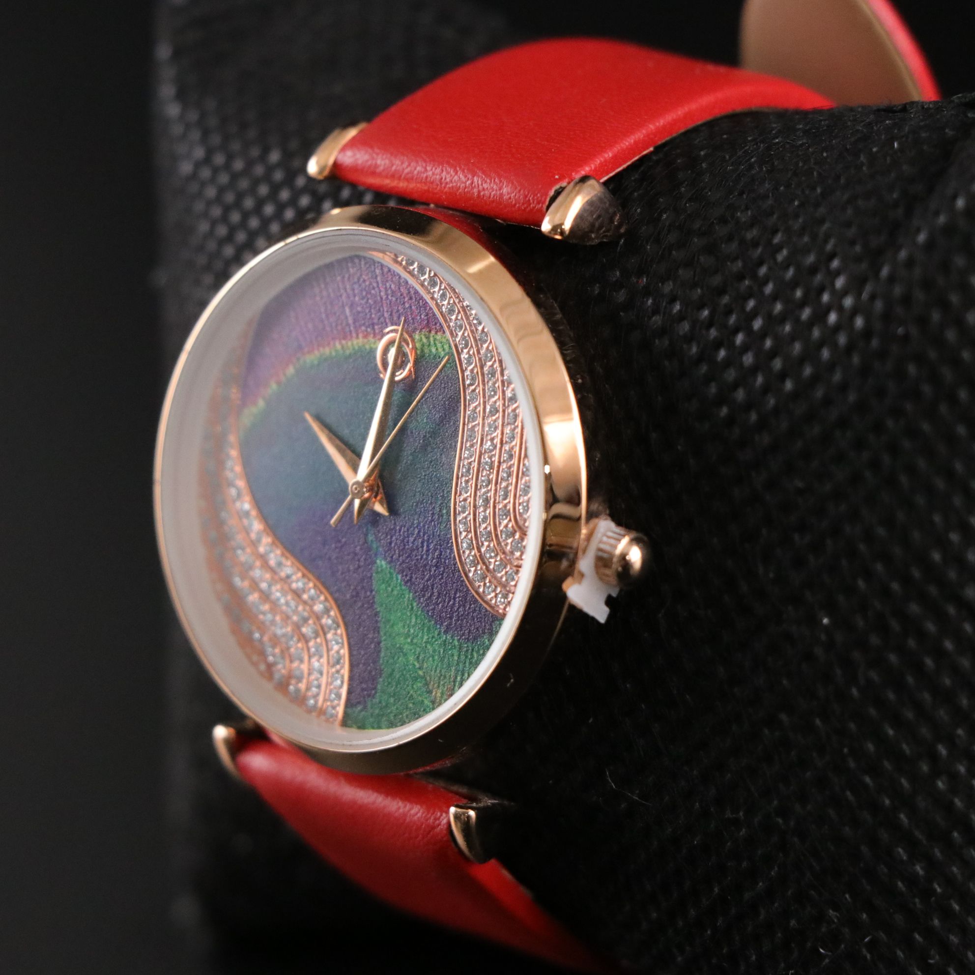Magnicor Feather Motif Watch with Swarovski Crystal Accents