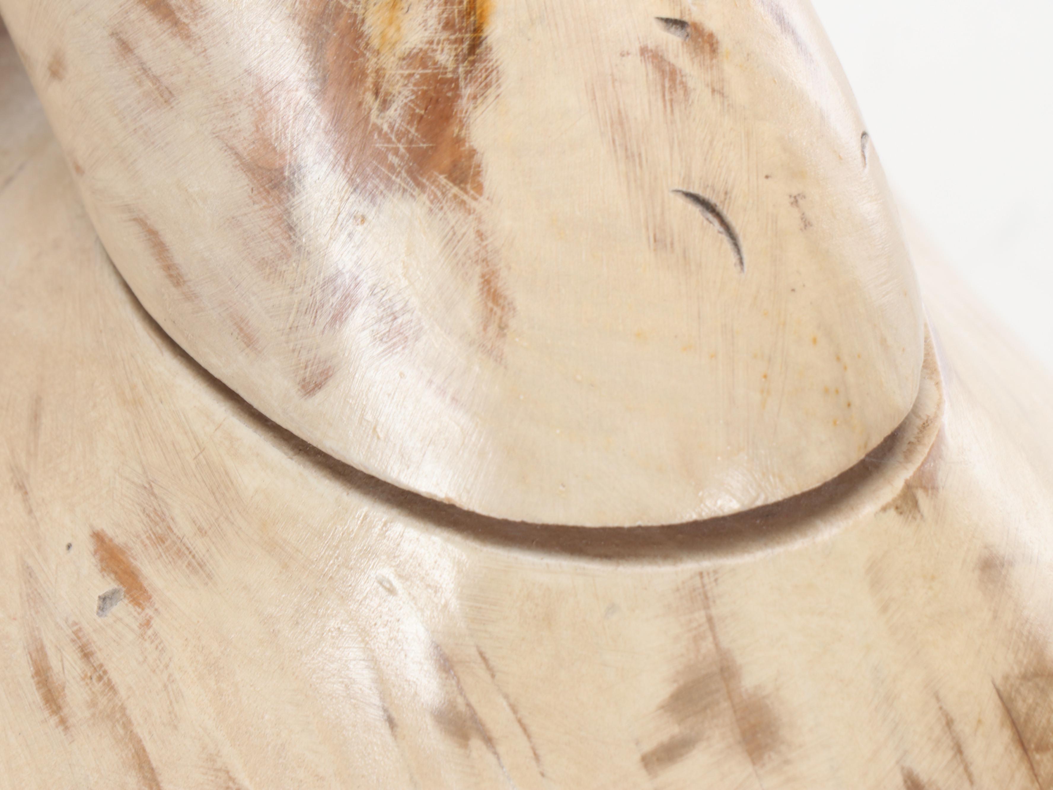 Stoney Point Decoys Polished Wooden Swan, 1983