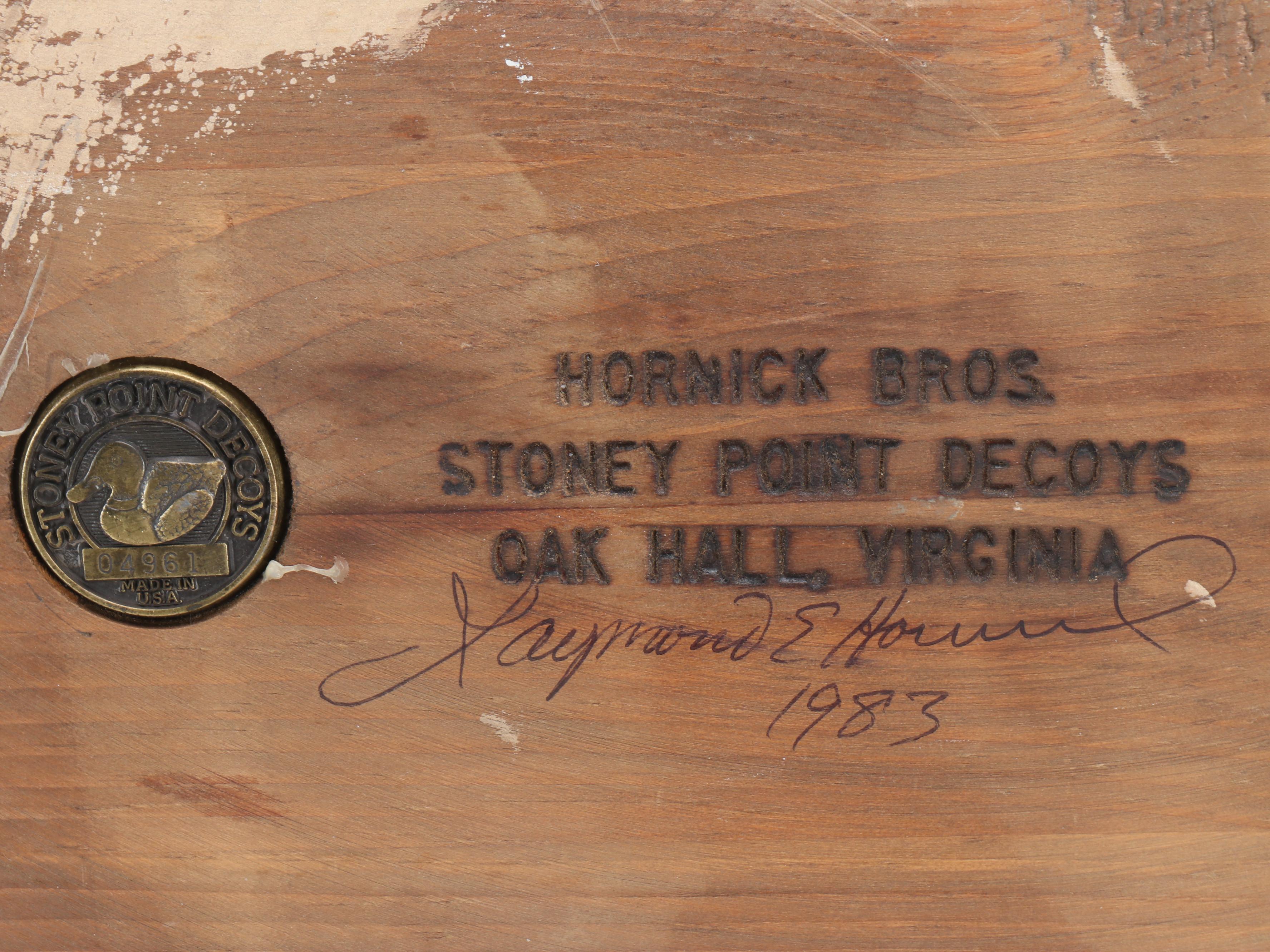 Stoney Point Decoys Polished Wooden Swan, 1983