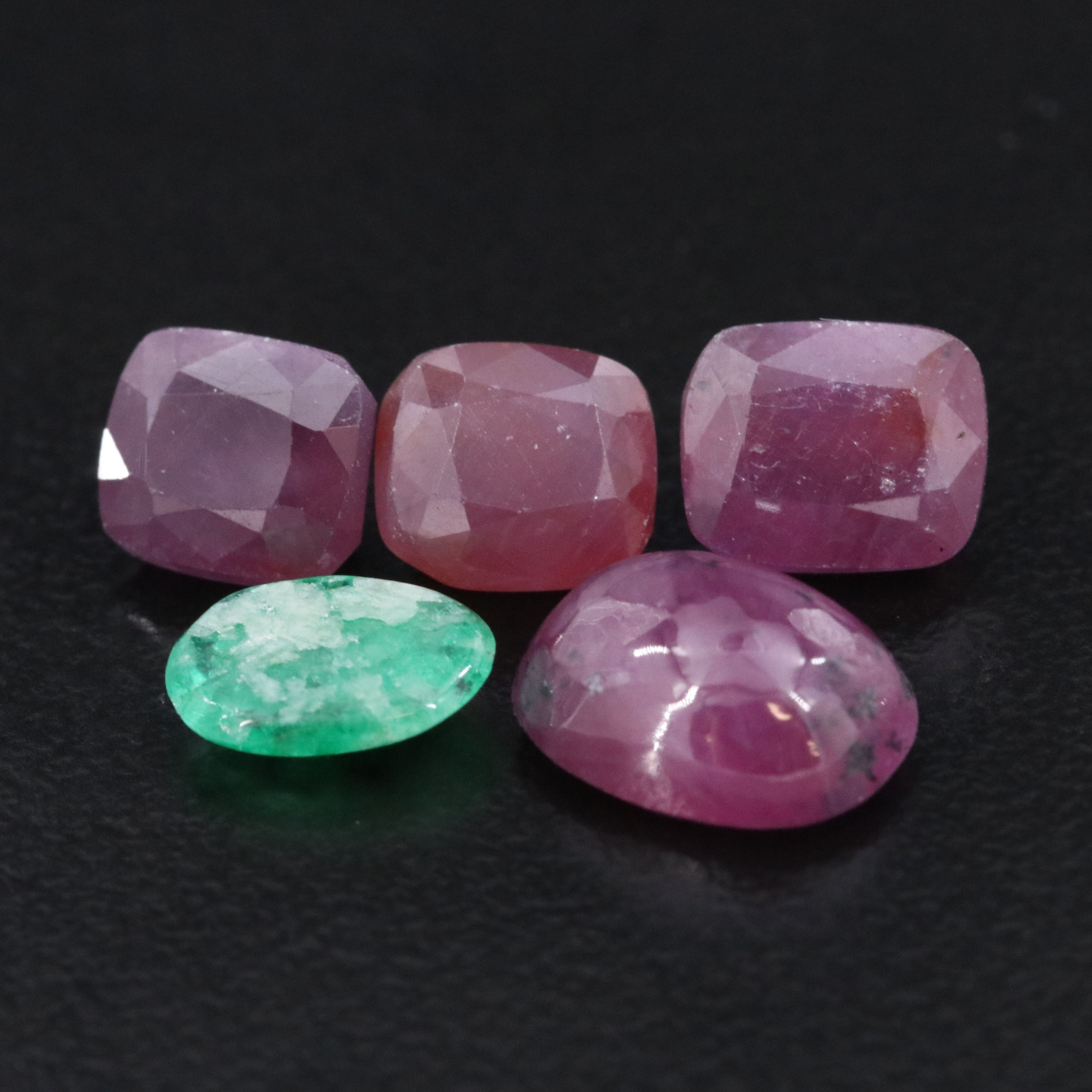 Loose 11.02 CTW Filled Corundums and Emerald