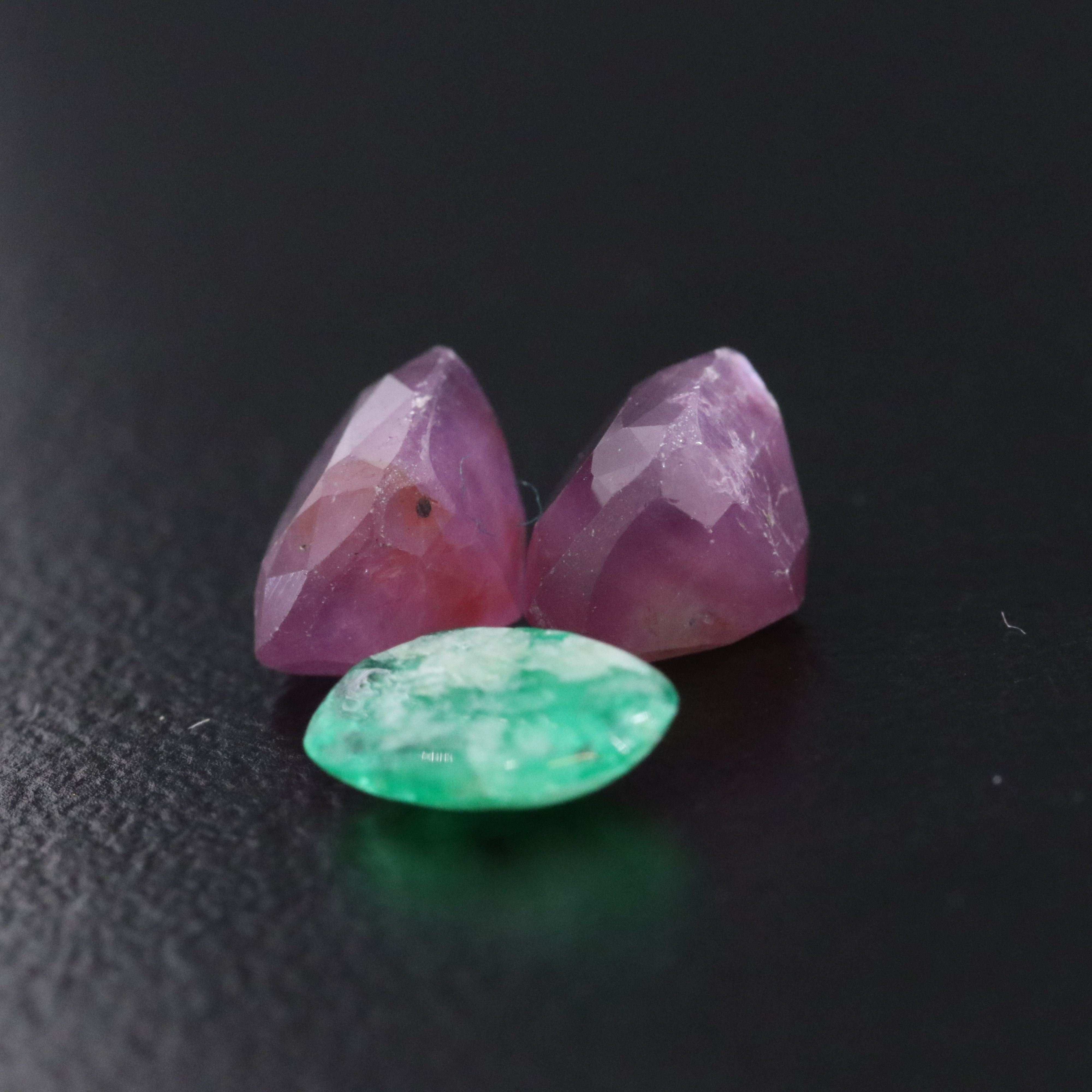 Loose 11.02 CTW Filled Corundums and Emerald