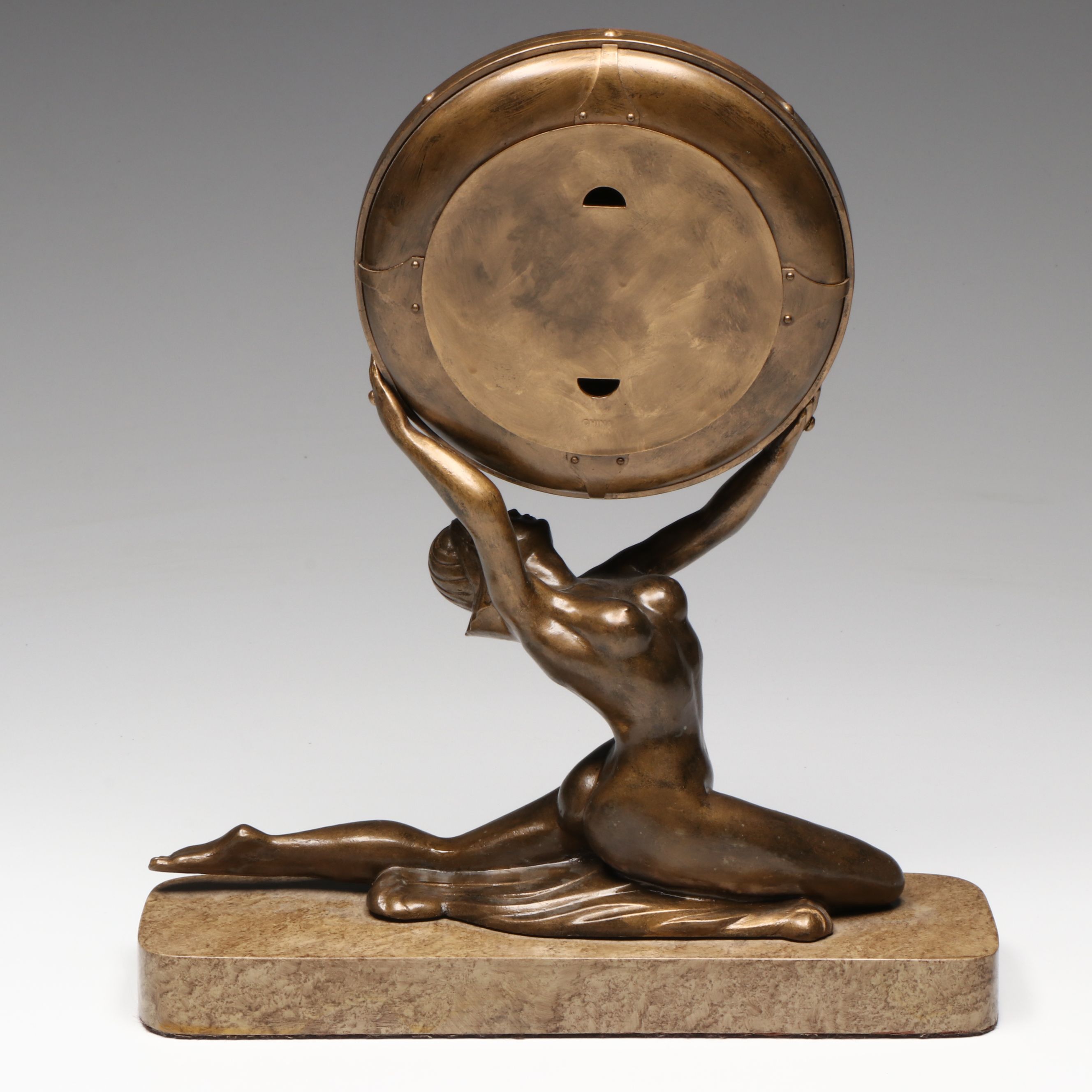 Art Deco Style Figural Mantel Clock