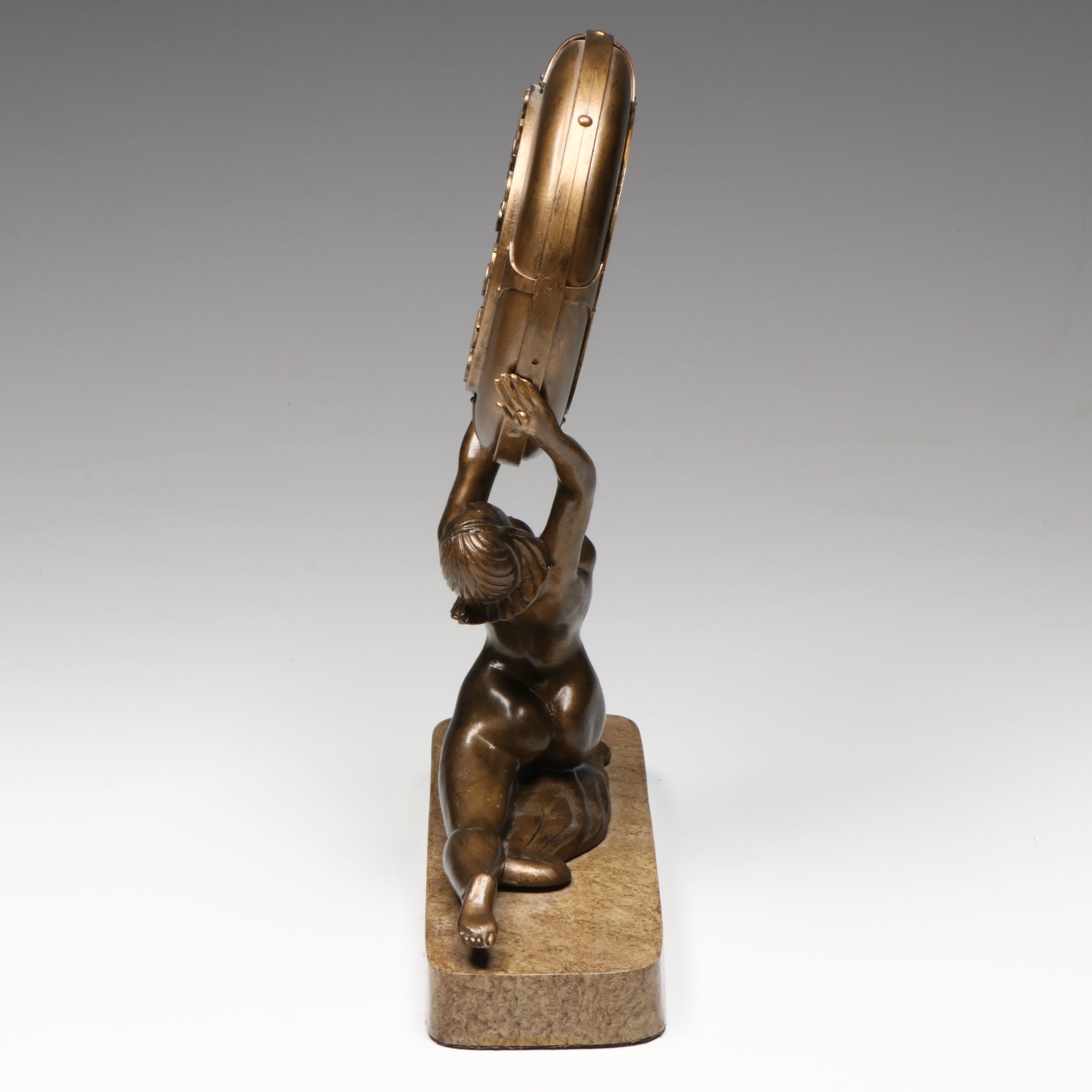 Art Deco Style Figural Mantel Clock